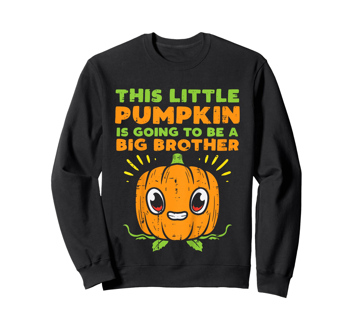 Kids Pumpkin Big Brother Baby Halloween Pregnancy Announcement T-Shirt