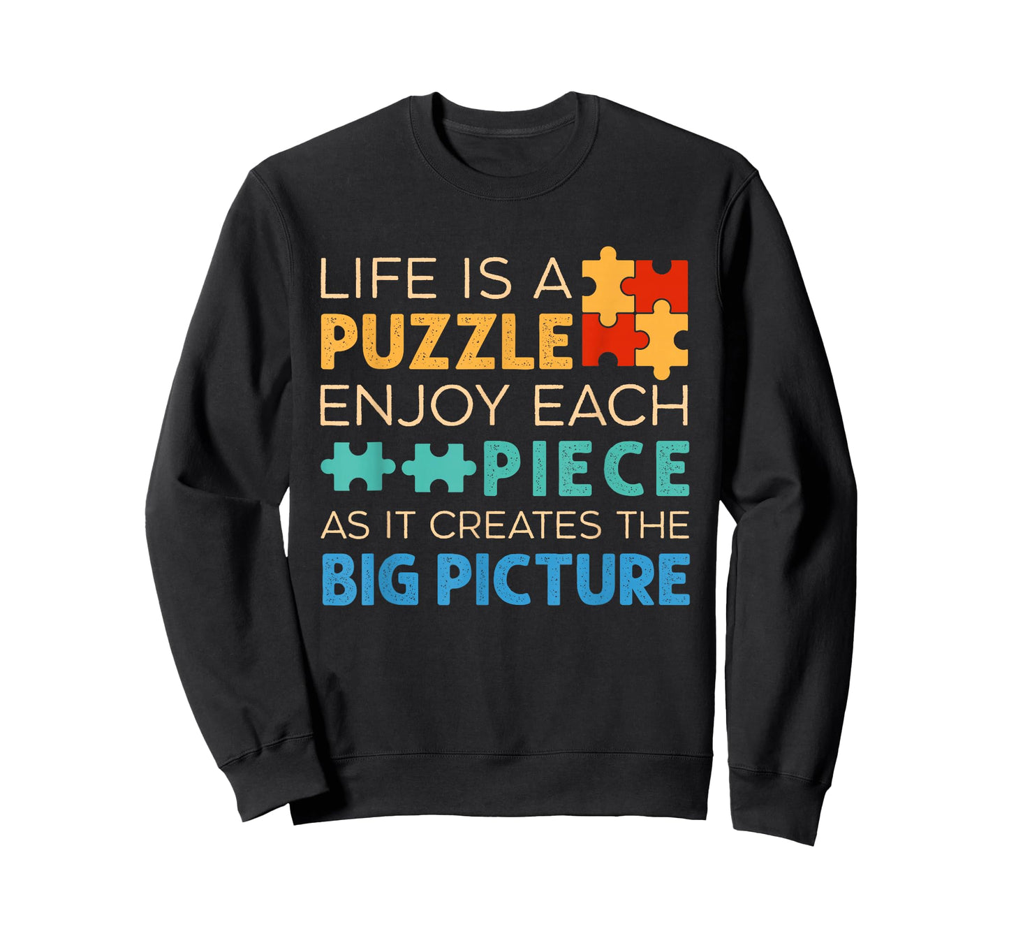 Life Is Puzzle Enjoy Each Piece | Jigsaw Puzzle Lover T-Shirt