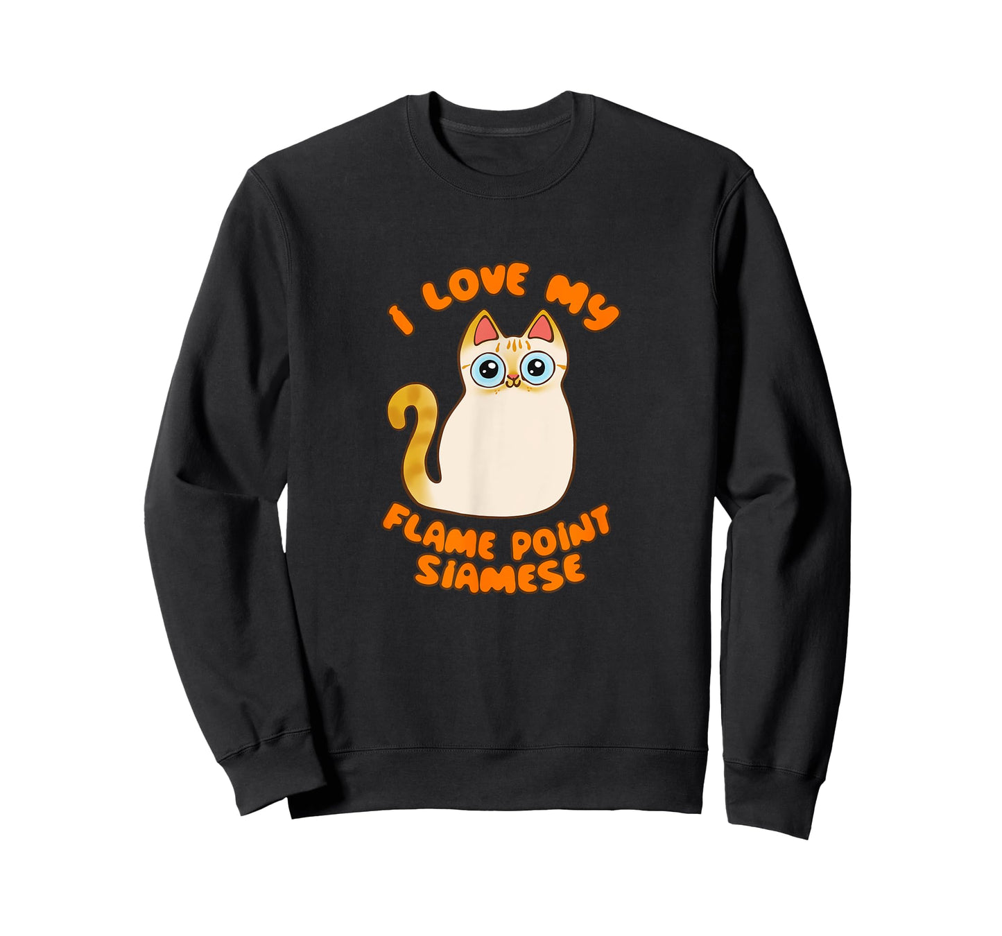I Love My Flame Point Siamese Cat Cute Cartoon Kitty Kawaii T-Shirt for Men Women Kids