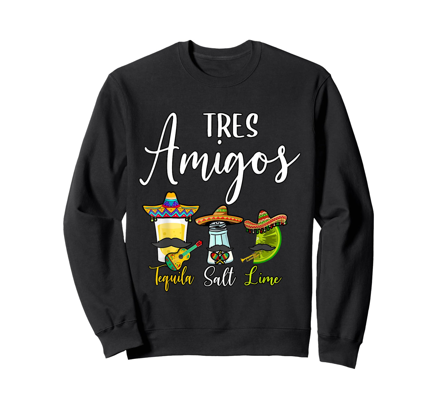 Tres Amigos Tequila Salt Lime Cinco De Mayo T-Shirt