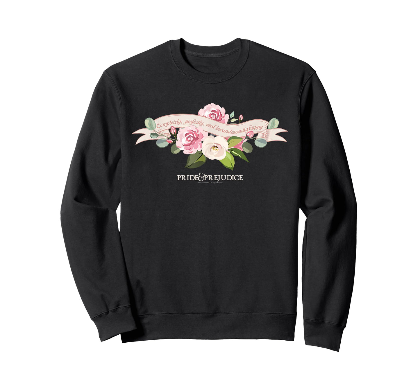 Pride & Prejudice Ribbons and Floral Banner T-Shirt