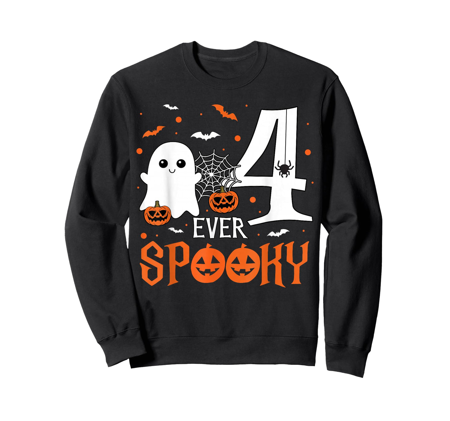 Four Ever Spooky Birthday Decorations 4th Birthday Halloween T-Shirt