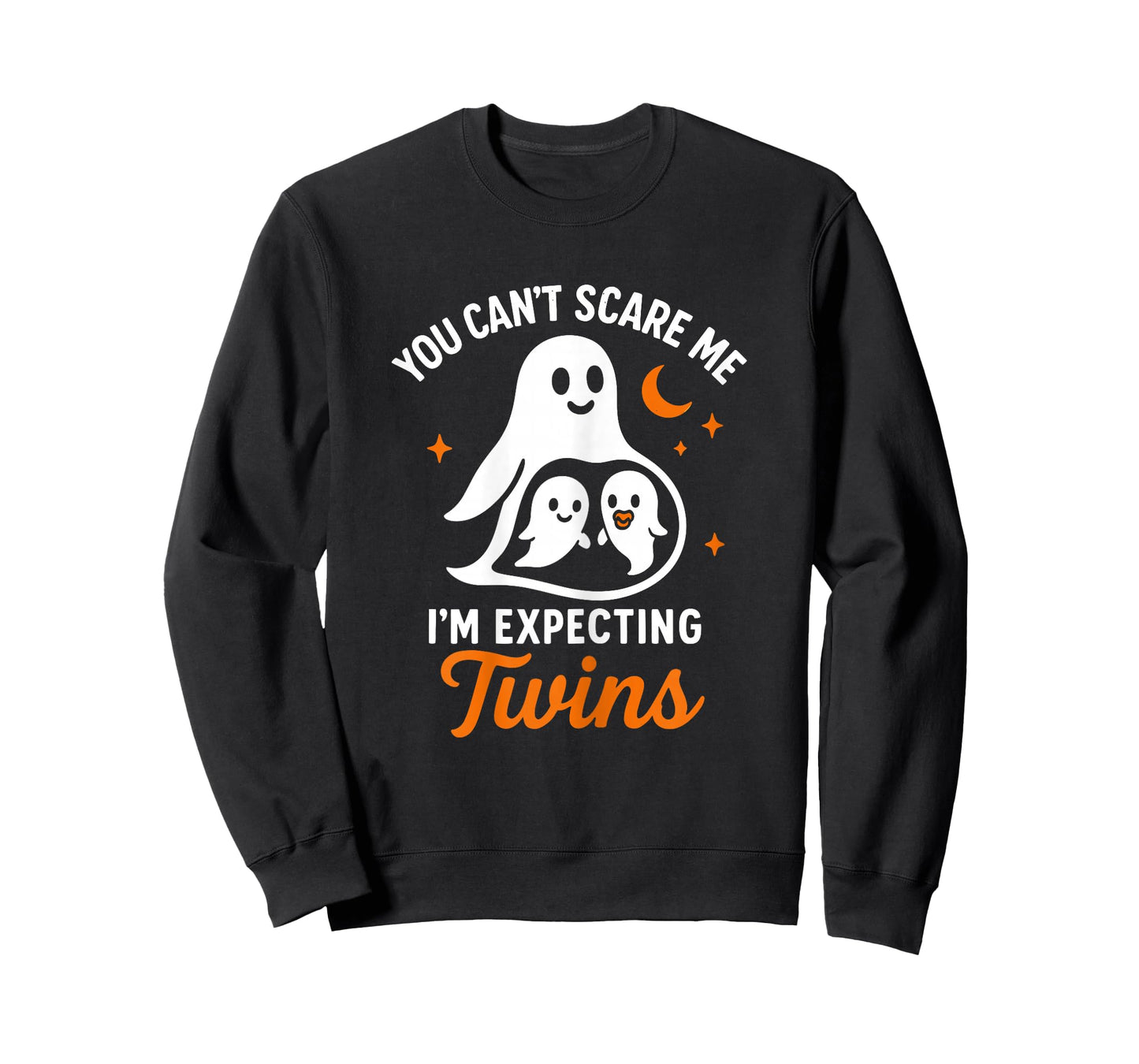 You Can’t Scare Me I’m Expecting Twins Ghost Halloween Mom T-Shirt