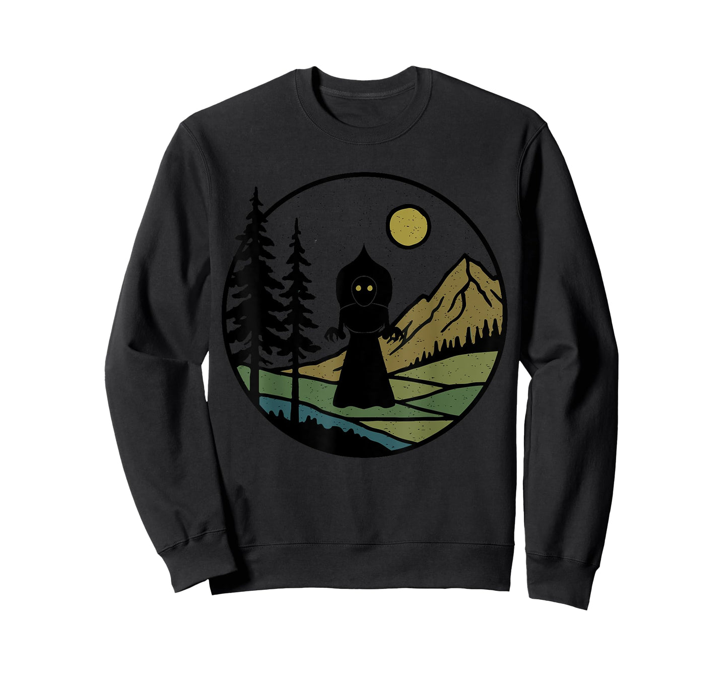 Flatwoods Monster Vintage Rustic Forest Trees with Mountains T-Shirt