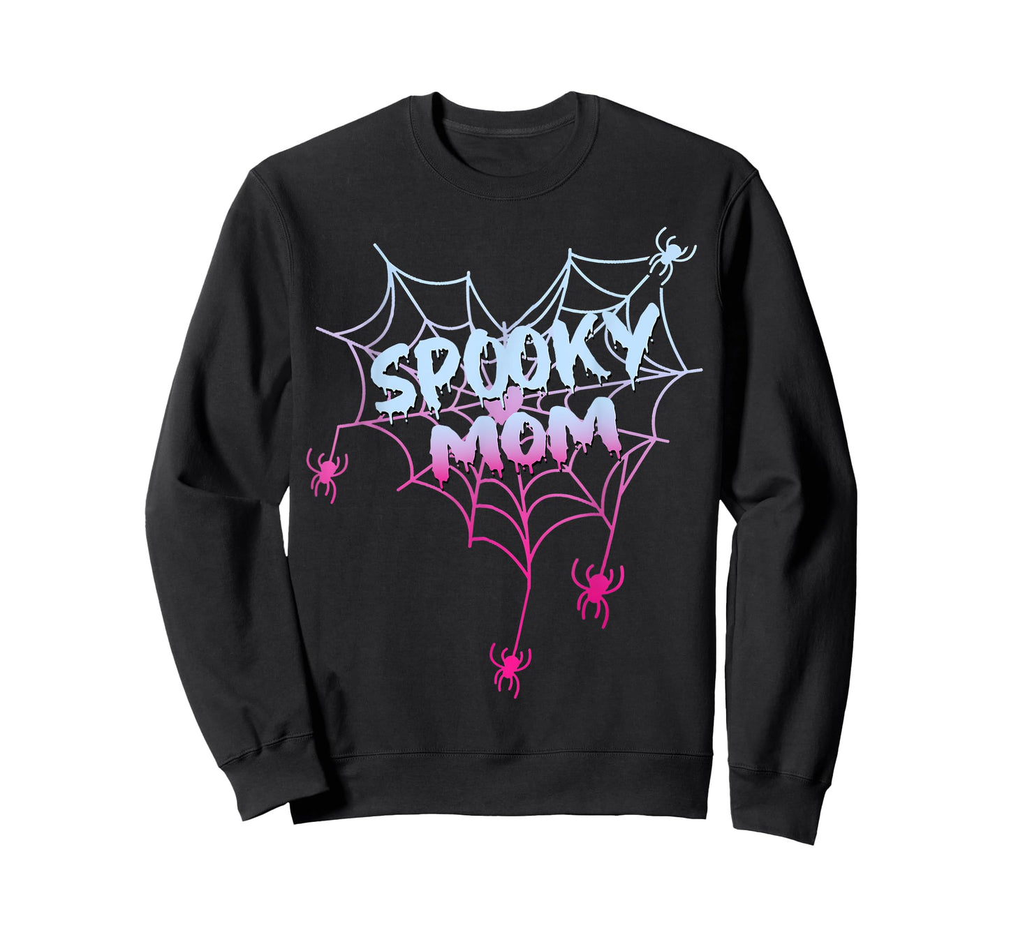 Spider Halloween Costume Spooky Mom Pink White Ghost Boo T-Shirt