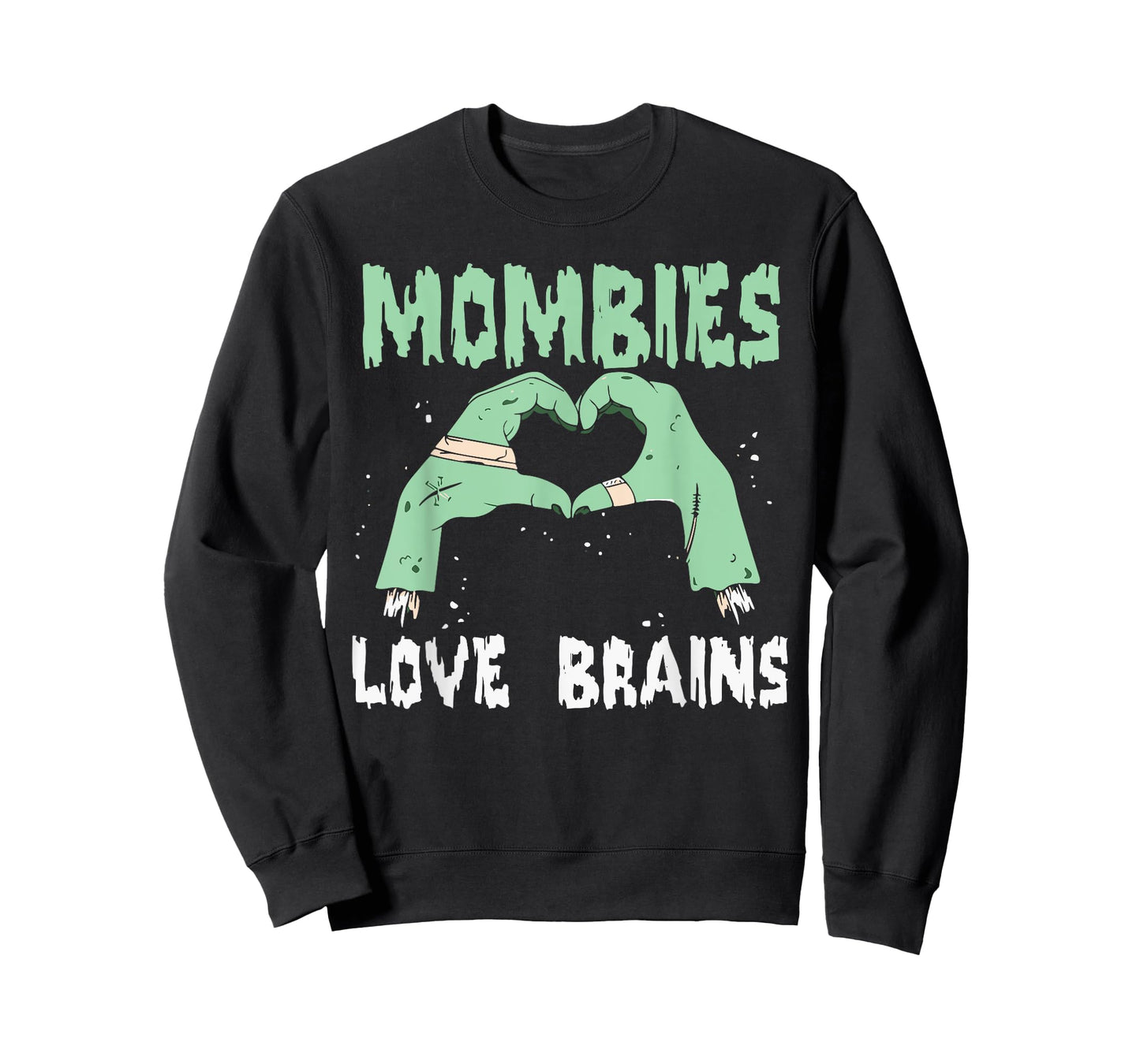 Mombies Love Brains Mom Halloween Costume Womens Zombie Cute T-Shirt