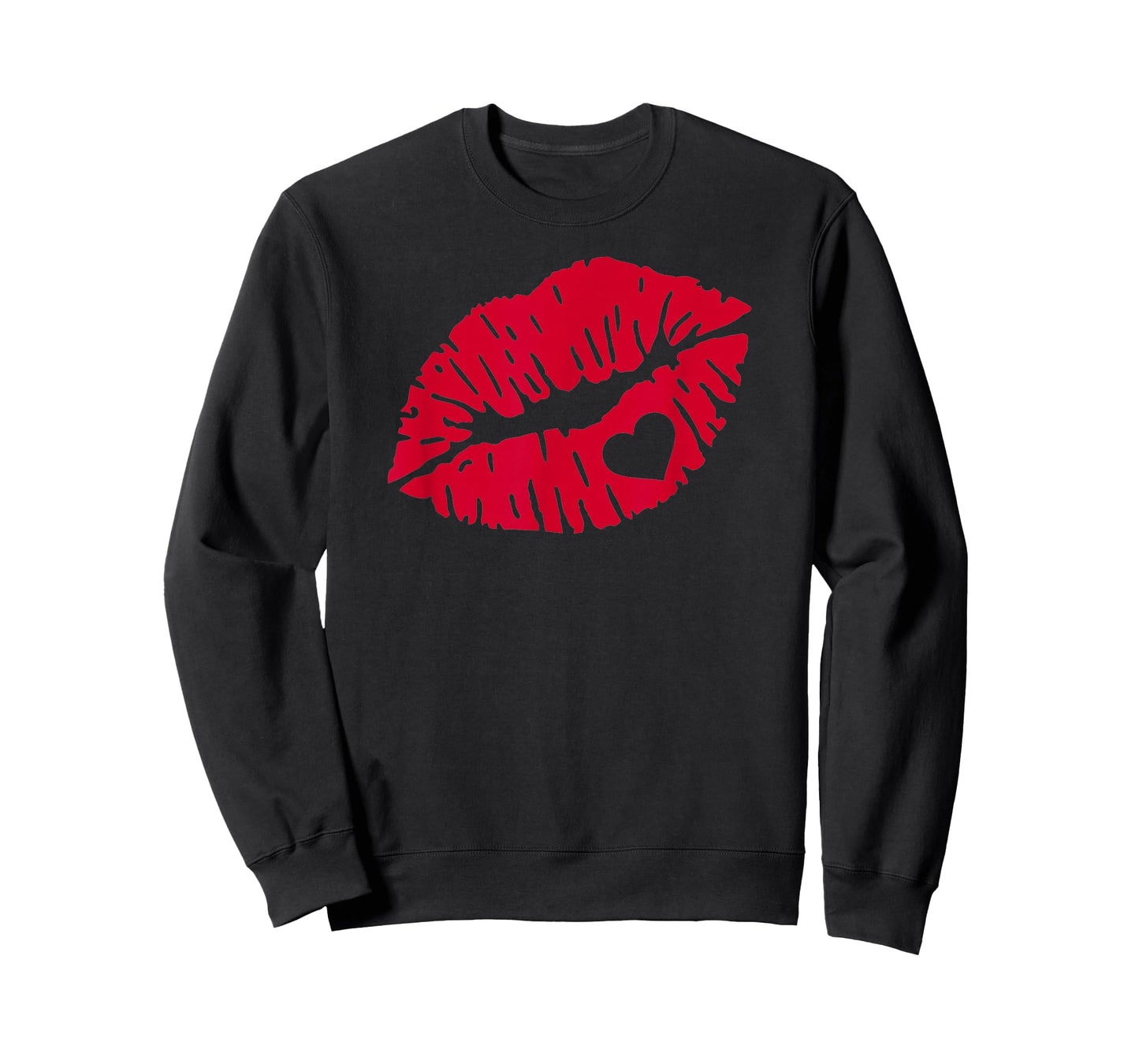 Red kiss lips with heart T-Shirt