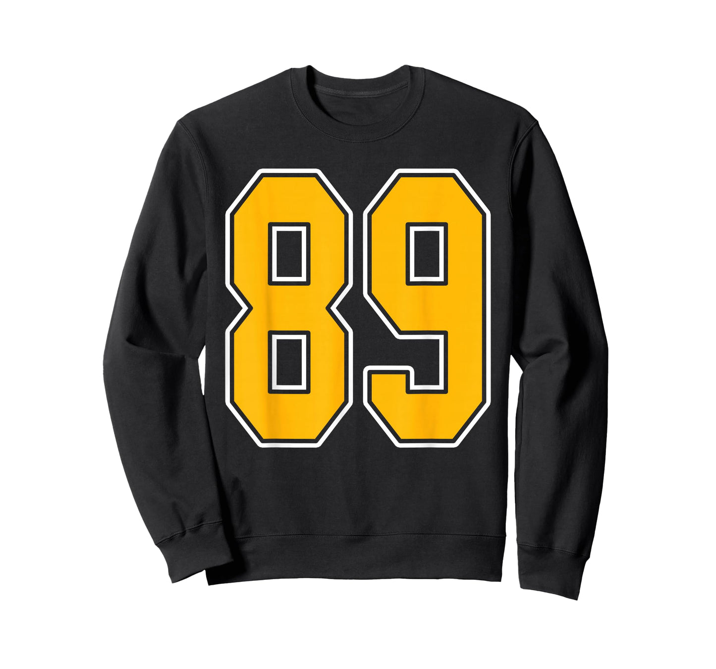 Gold and White Sports Number 89 Jersey Uniform Player T-Shirt