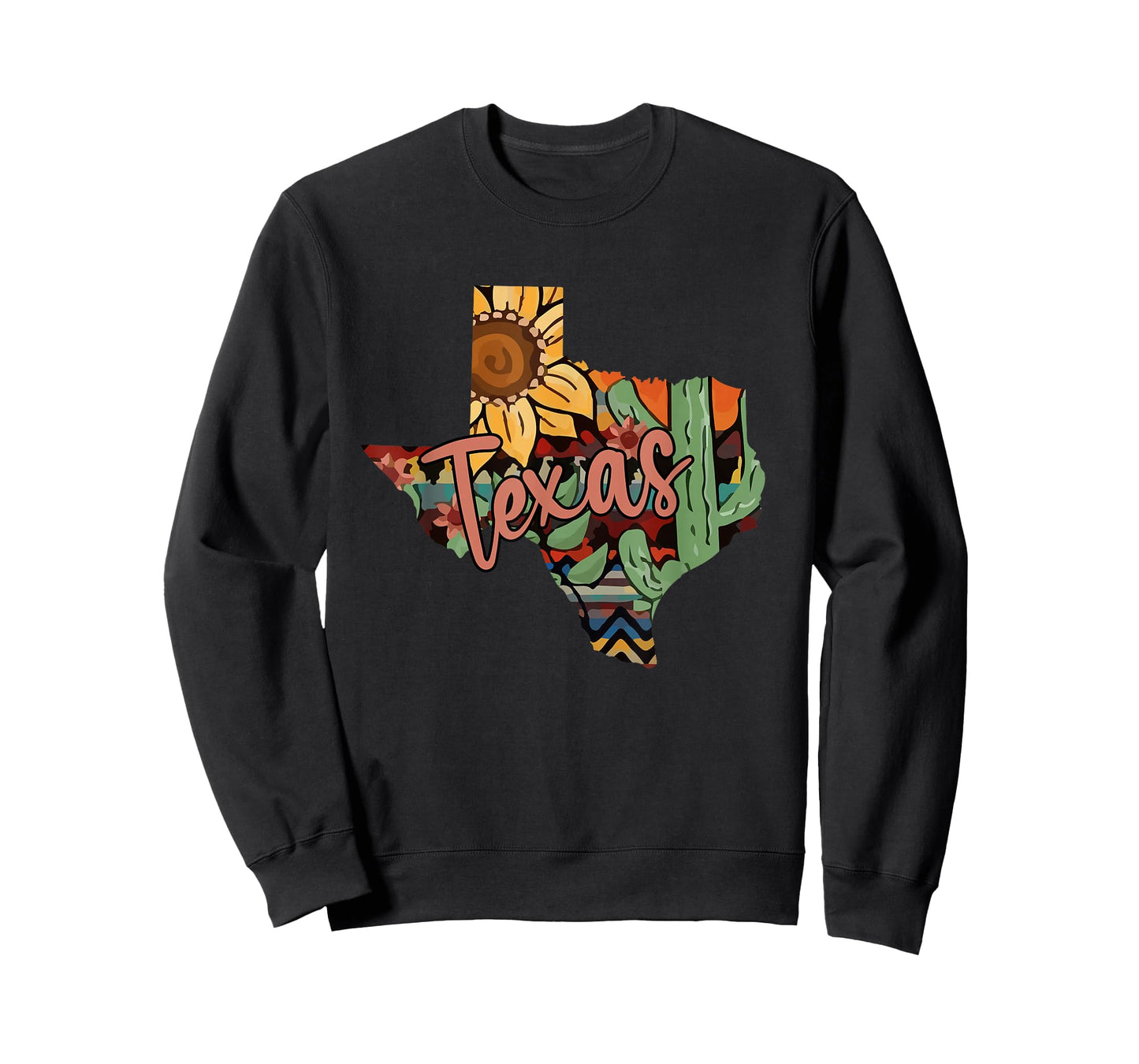 Cute Love Texas State Cactus Sunflower T-Shirt