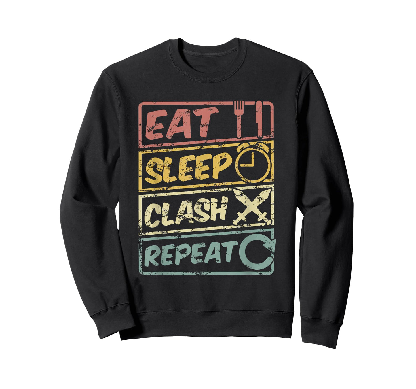 Eat Sleep Clash Repeat Shirt Mobile Gaming Colours T-Shirt