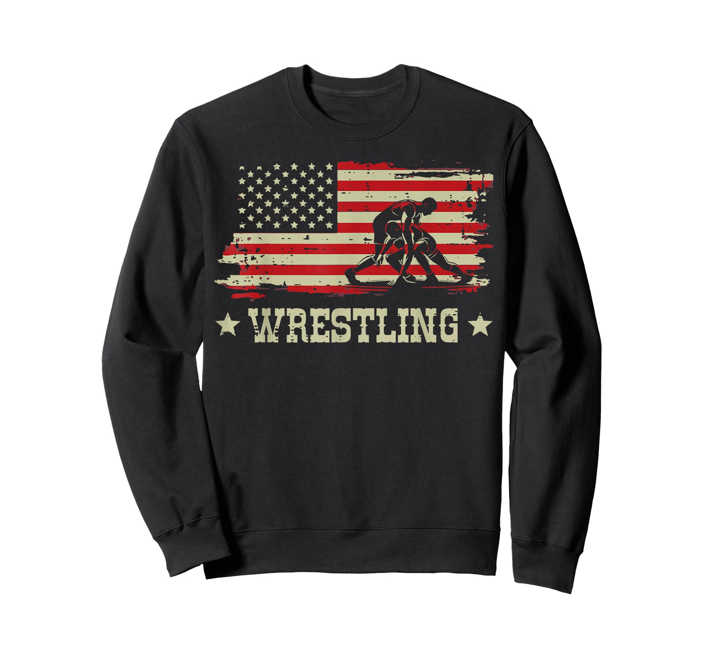 Wresting Takedown America Flag Wrestler Patriot Men Boys Kid T-Shirt