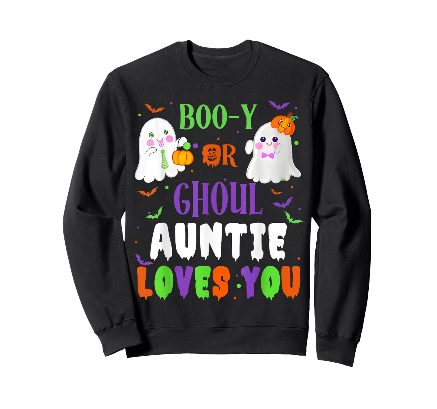 Boo-y Or Ghoul Auntie Loves You Boo Halloween Baby Gender T-Shirt