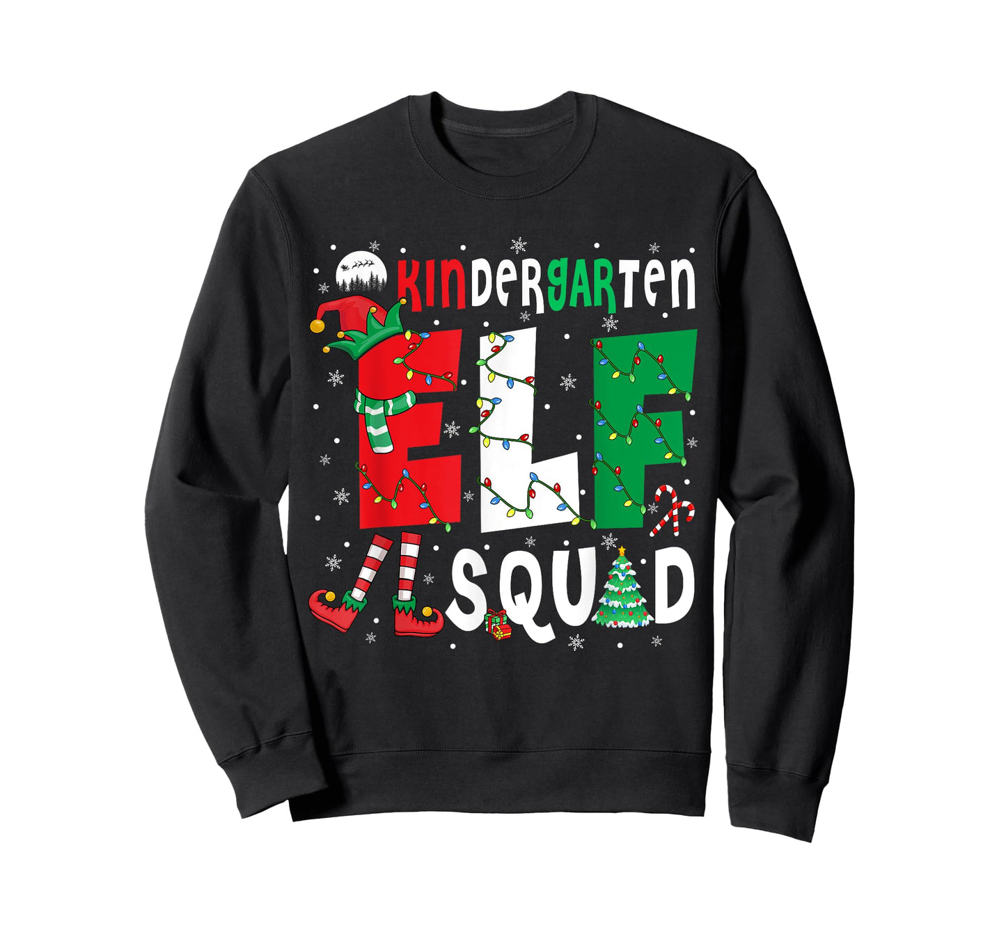 Kindergarten Elf Squad Christmas Elf Costume Student Teacher Men Women Kids T-Shirt