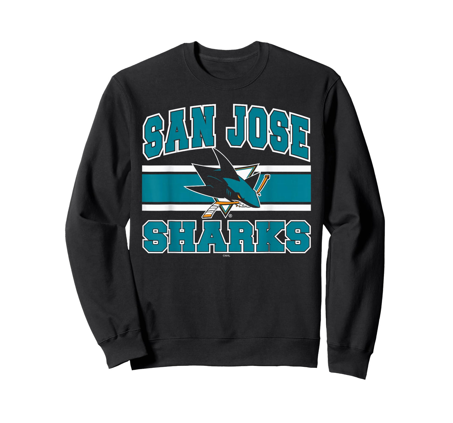 San Jose Sharks Stripe Black Officially Licensed T-Shirt