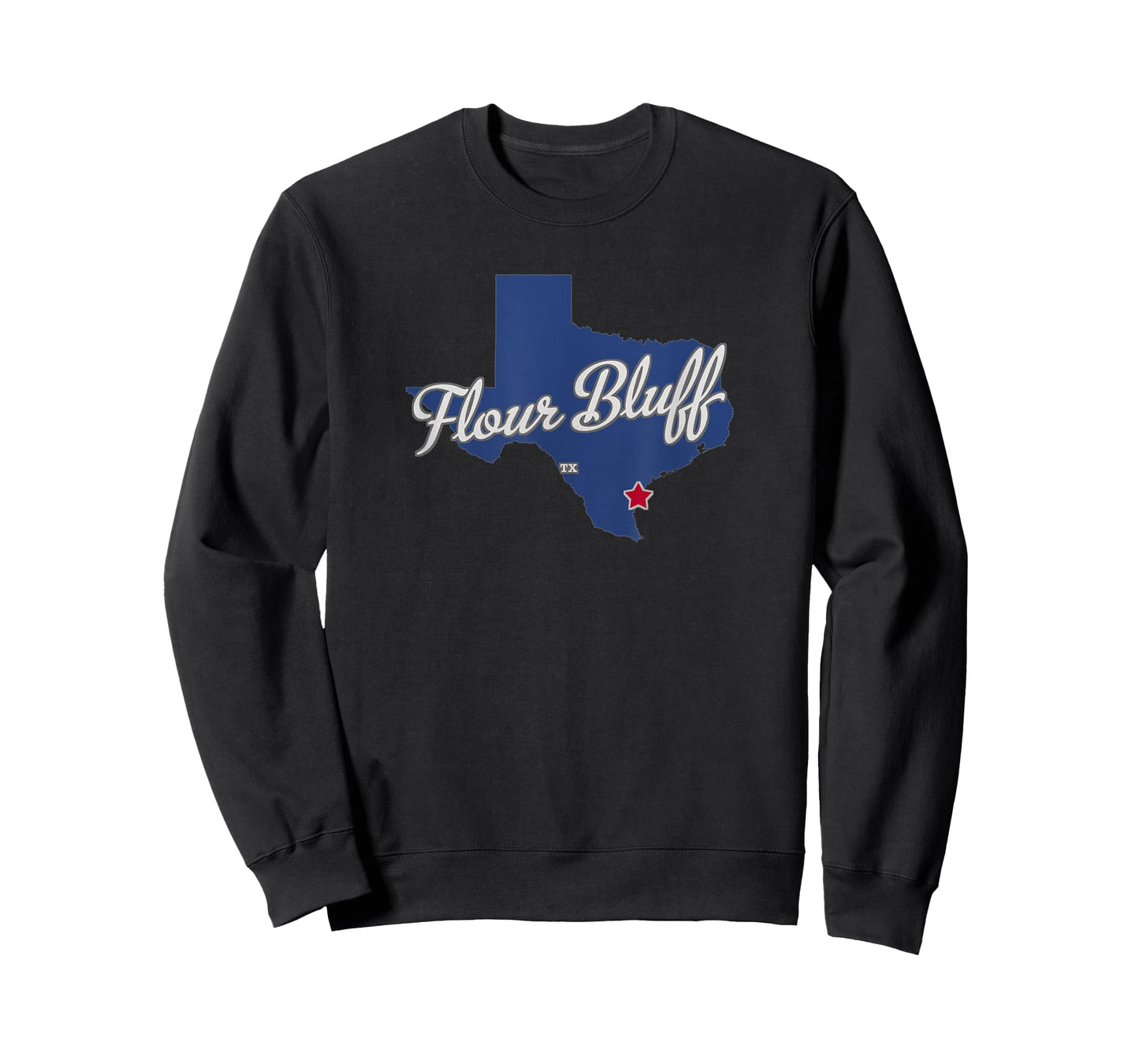 Flour Bluff Texas TX Map T-Shirt