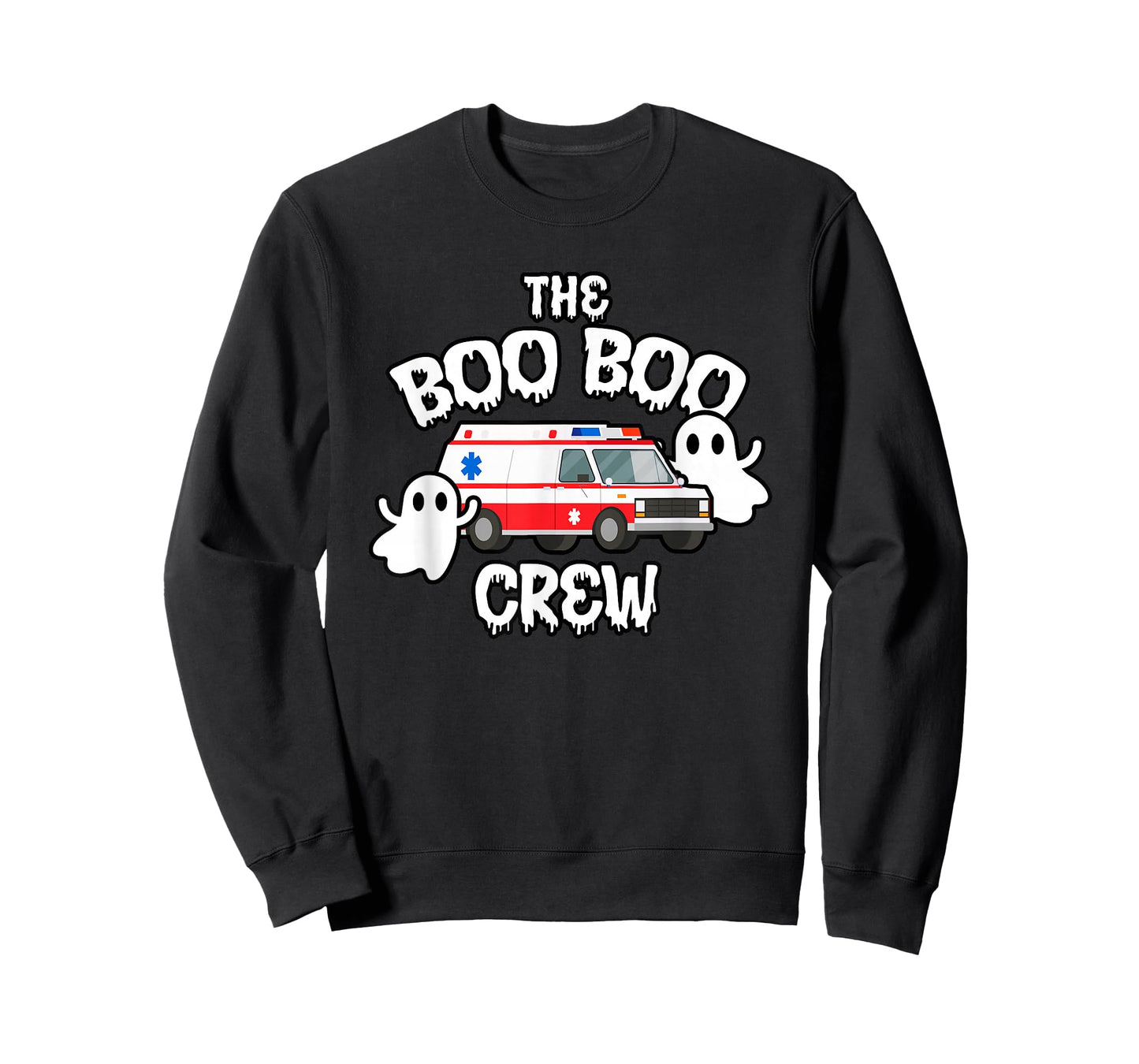 EMT Paramedic EMS Boo Boo Crew Ambulance Ghost Halloween T-Shirt