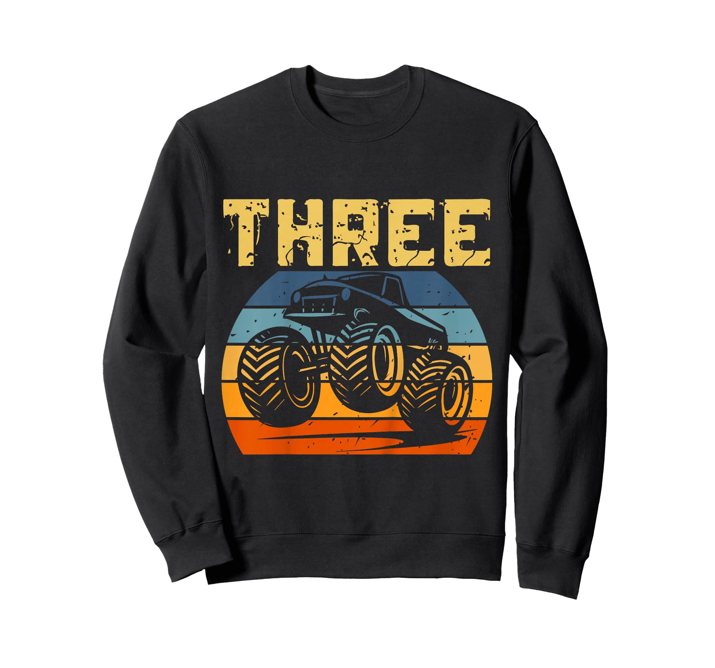 Kids 3 Year Old 3rd Birthday Monster Truck Boys Girls Kids T-Shirt