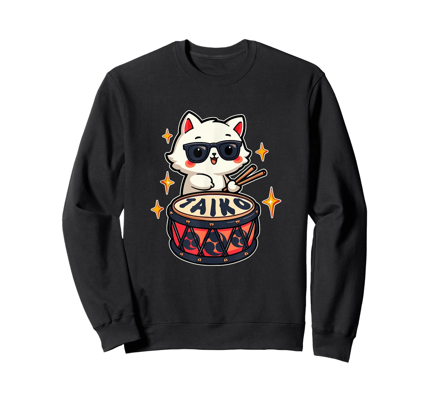Cute Kawaii Taiko Drummer Cat T-Shirt