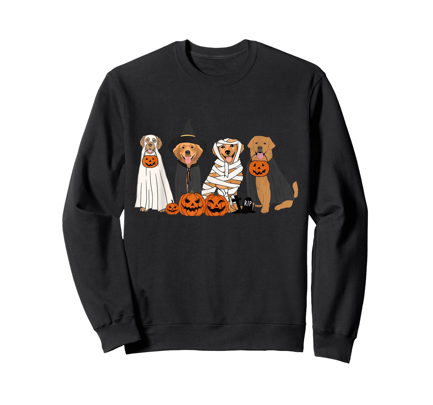 Funny Golden Retriever Dog Ghost In Boo Sheet Halloween T-Shirt