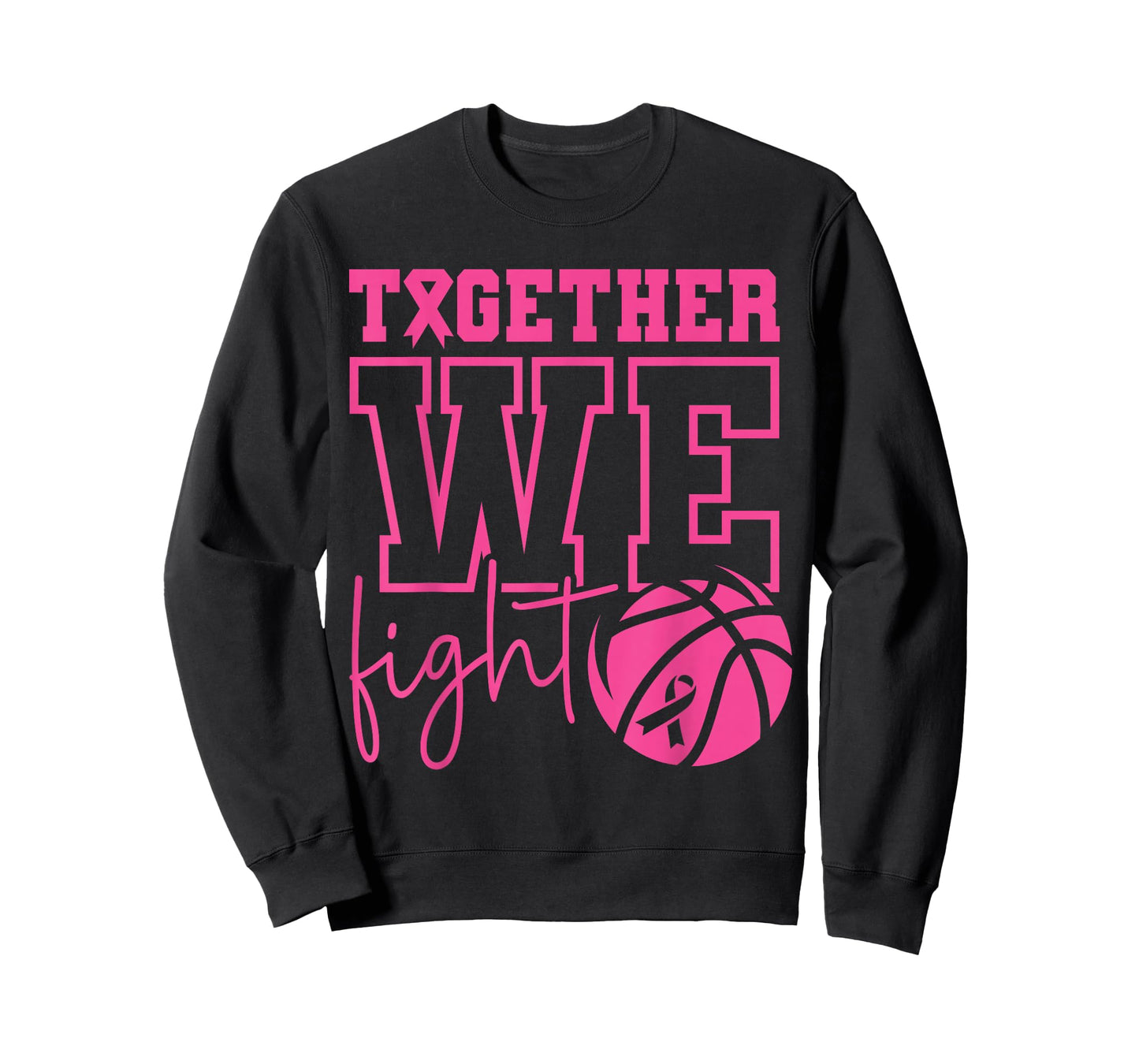 Together We Fight Basketball Breast Cancer Awareness Sports T-Shirt
