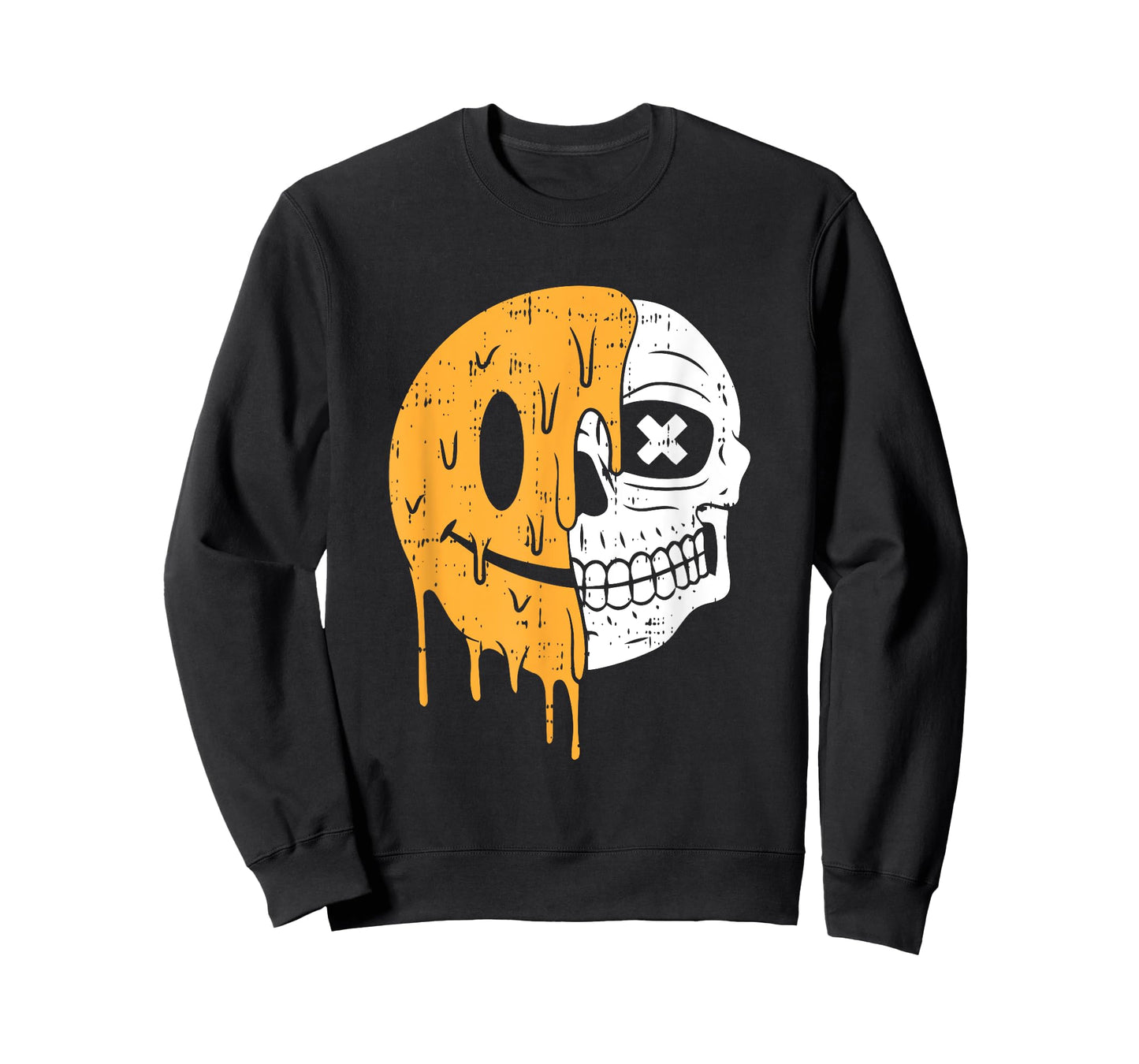 Smile Emoticon Skull Halloween Costume Scary Skeleton Bones T-Shirt