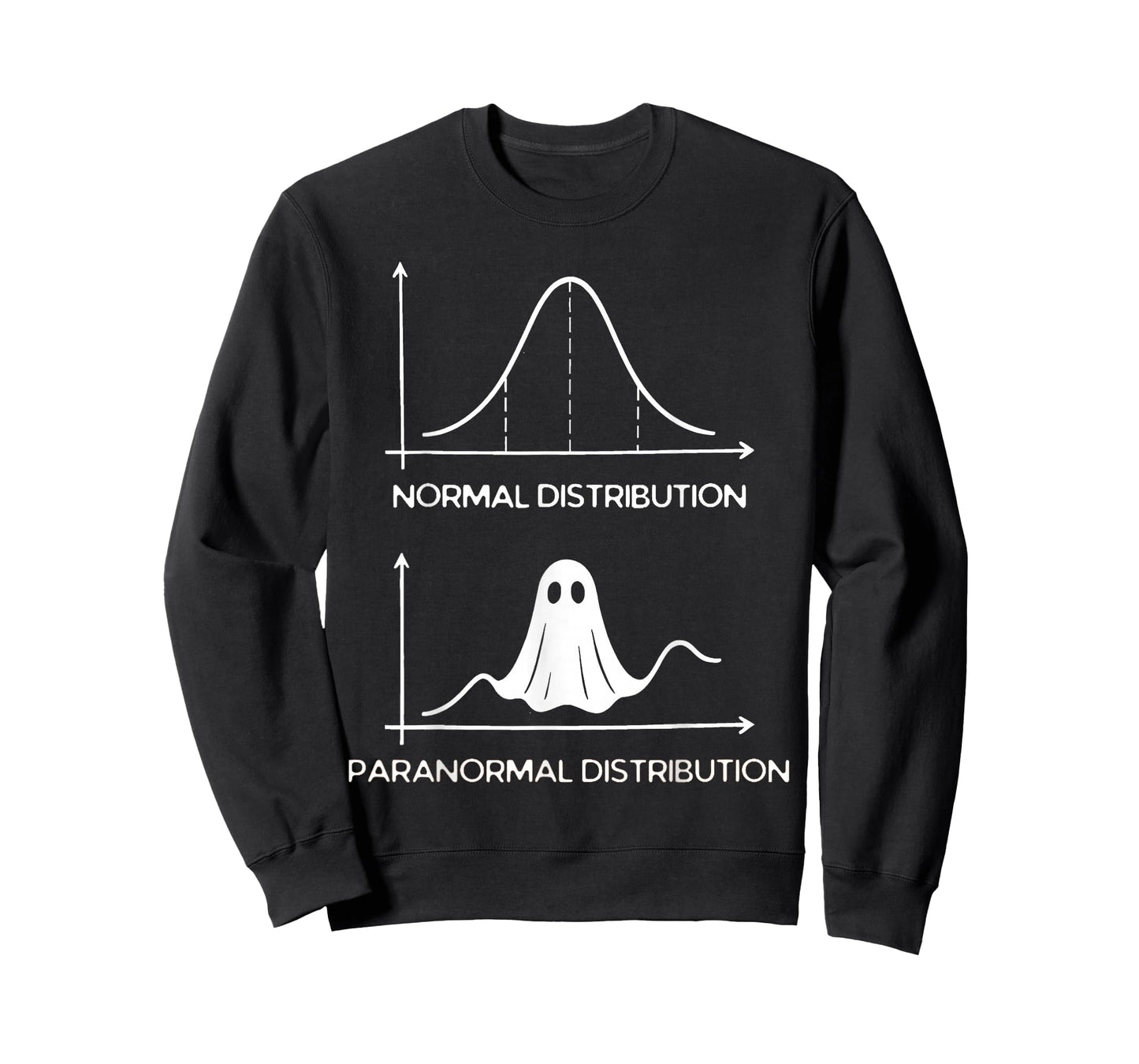 Funny Math Paranormal Distribution Halloween Joke T-Shirt