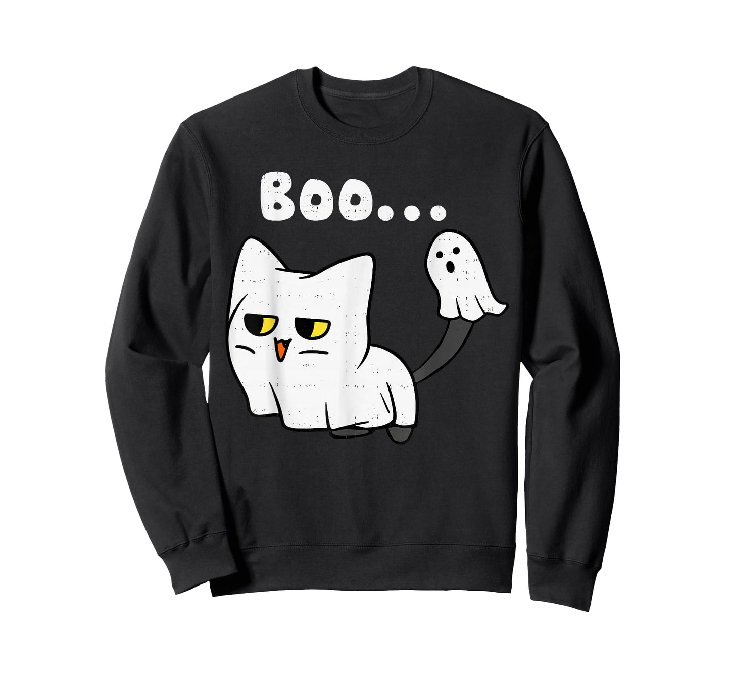 Cat Boo Ghost Cute Kitty Spooky Funny Halloween Meow Pet T-Shirt