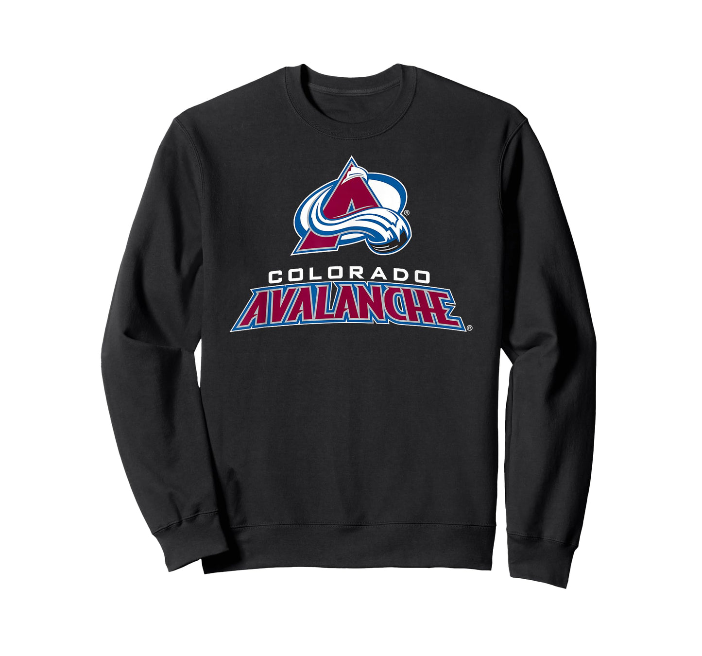 Colorado Avalanche Power Play T-Shirt - Blue, Unisex-Adults/Kids, Short Sleeve, Modern Casual, Solid with Print, NHL Officially Licensed