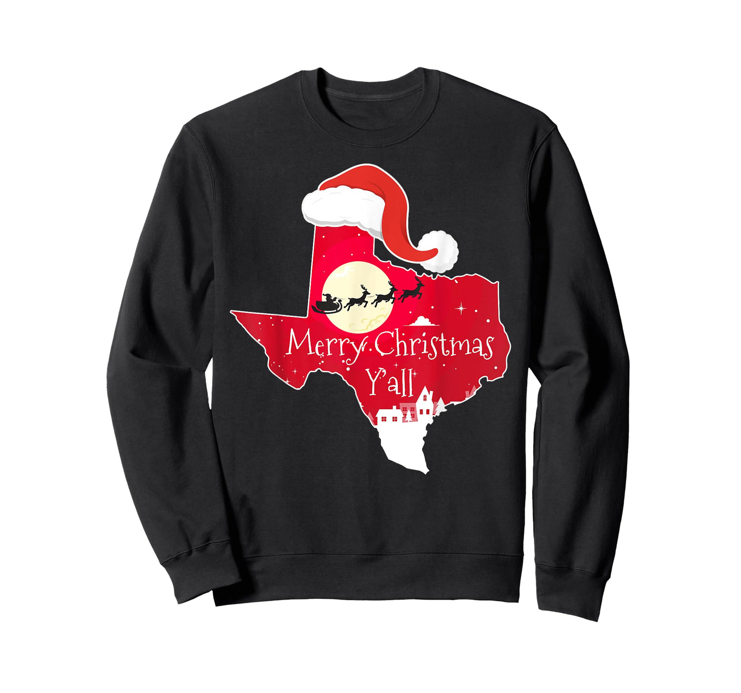 Texas Christmas Merry Christmas Y'all TX Santa Shirt