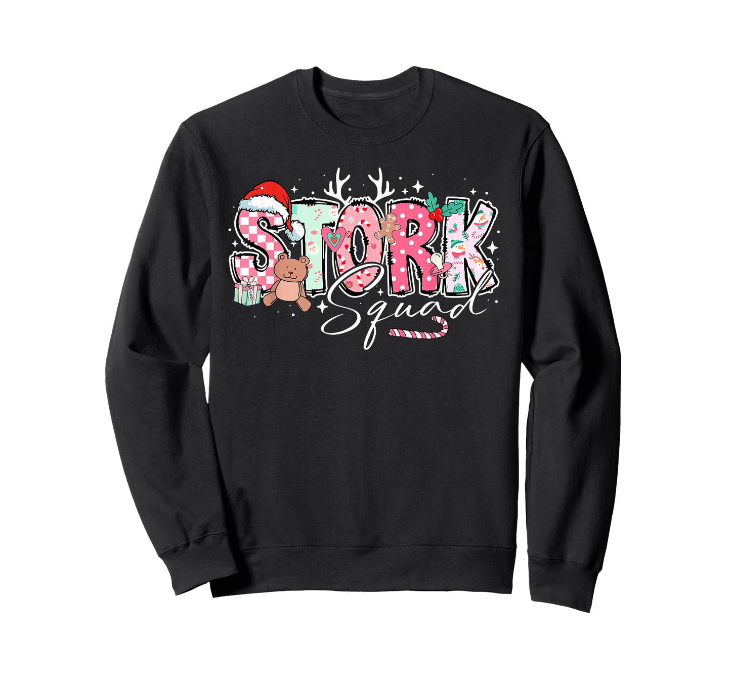 Stork Squad Labor and Delivery Nurse Christmas T-Shirt
