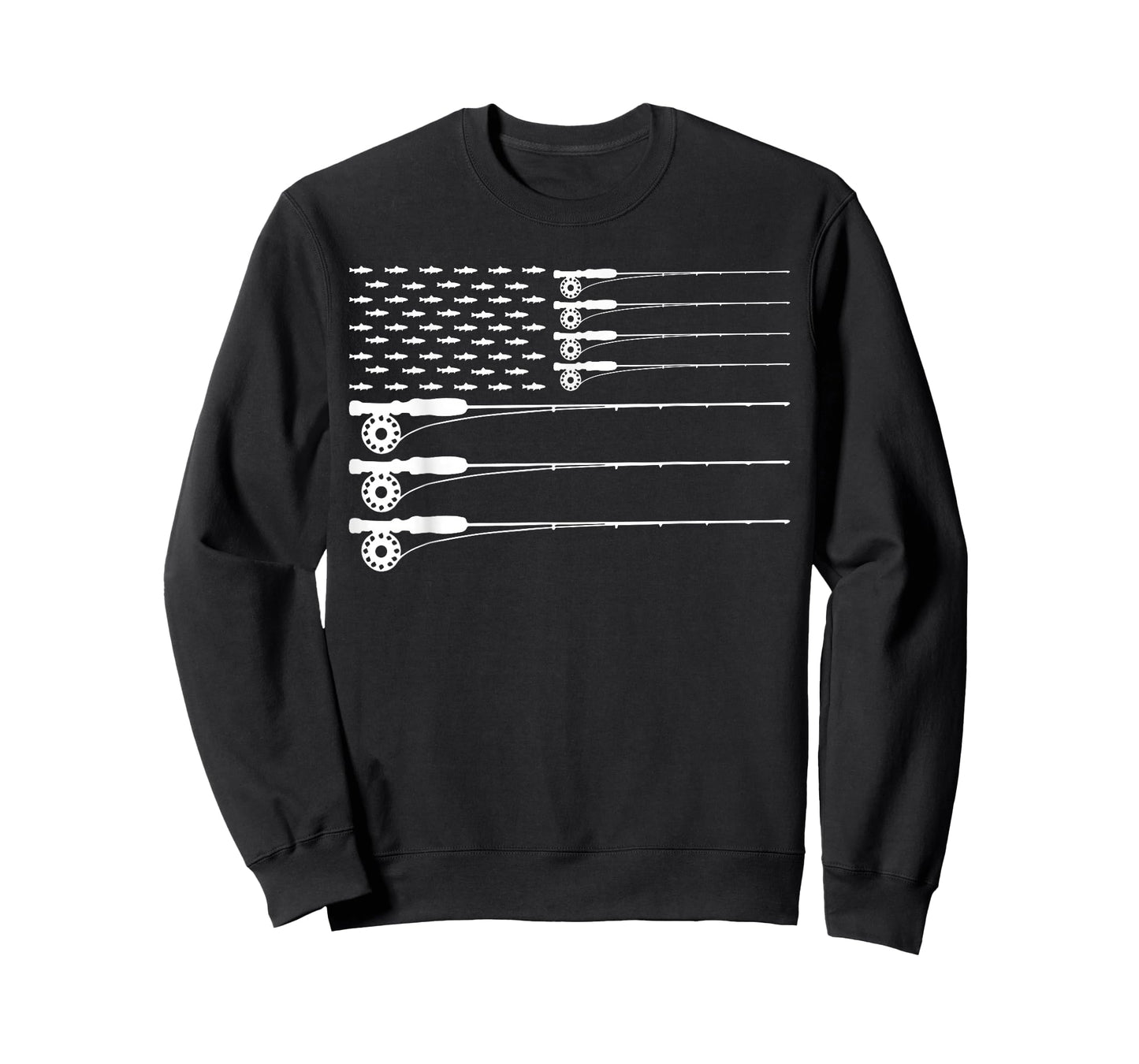 American Flag Fly Fishing Rod Trout Patriot Men T shirt Gift T-Shirt