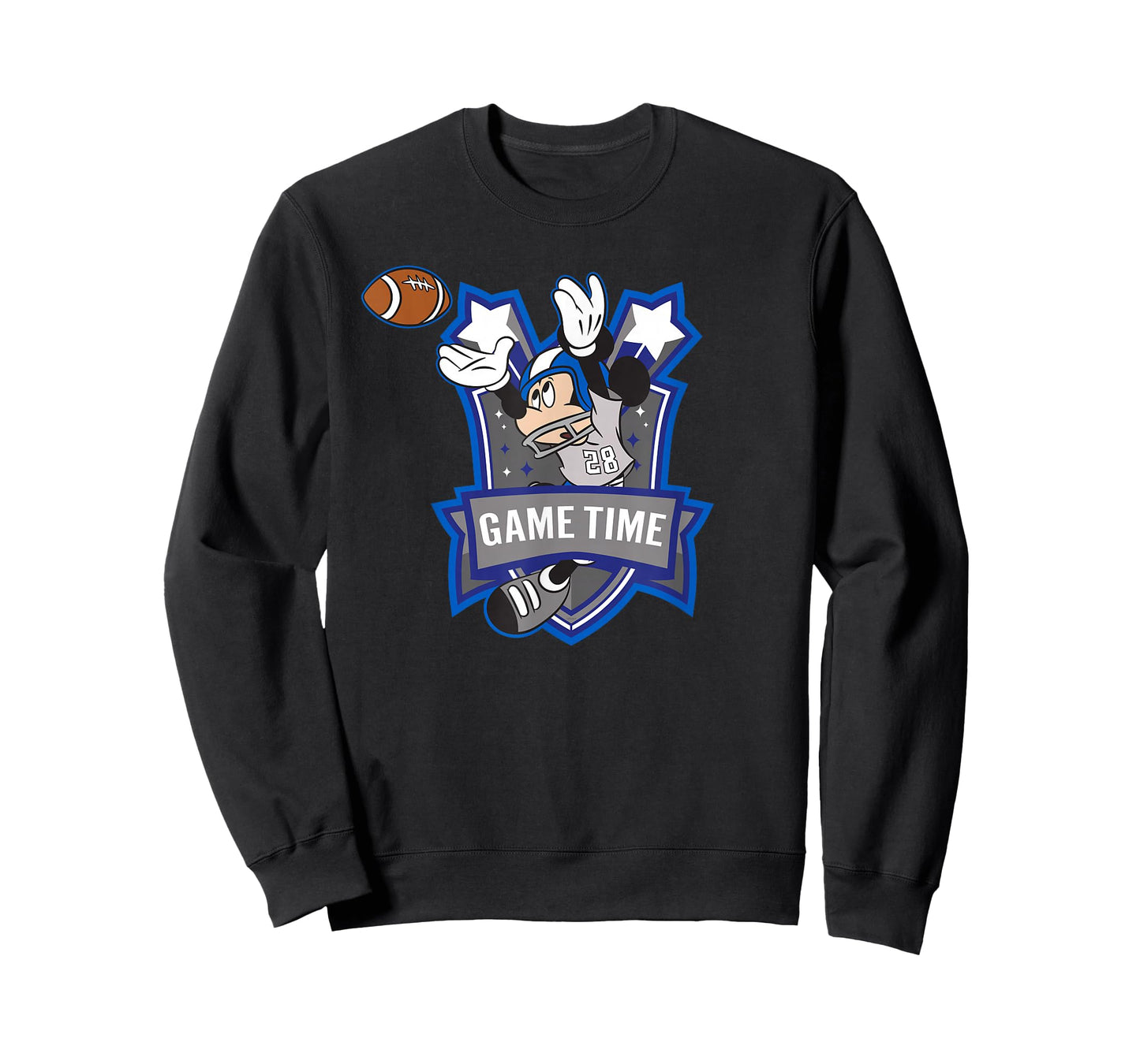 Disney Mickey Mouse #28 Game Time Football Catch Sports T-Shirt