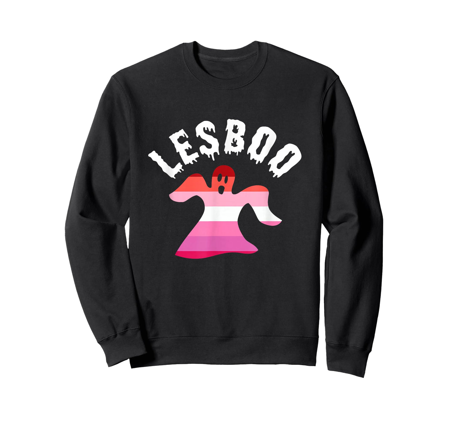 Lesboo Lesbian Ghost Spooky Halloween Funny LGBT Pride T-Shirt