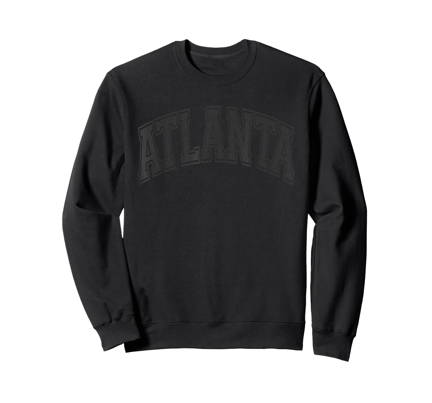 Atlanta Arched Black Text and Outline T-Shirt