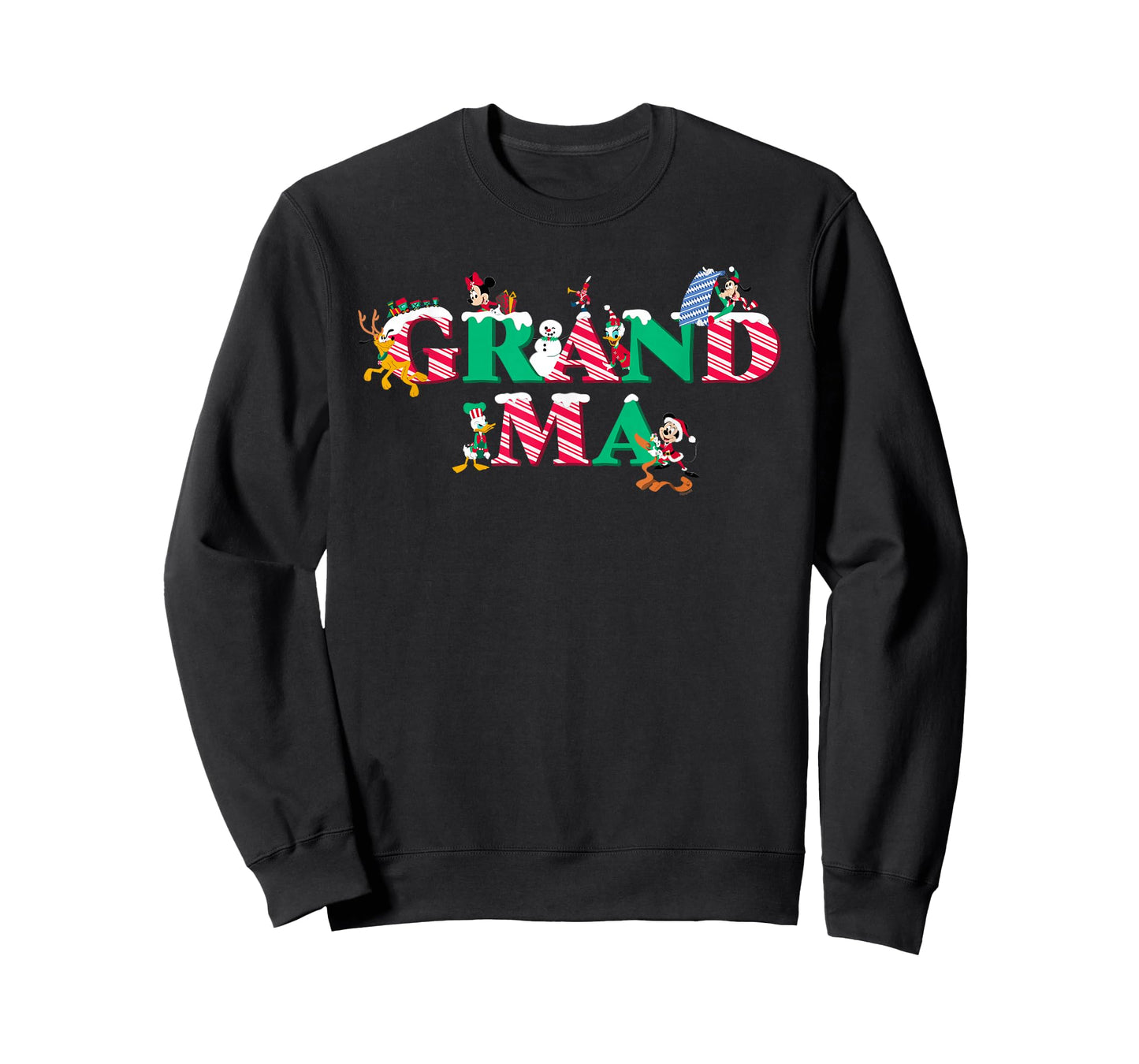 Disney Grandma Candy Cane Holiday Christmas Family Trip Gift T-Shirt