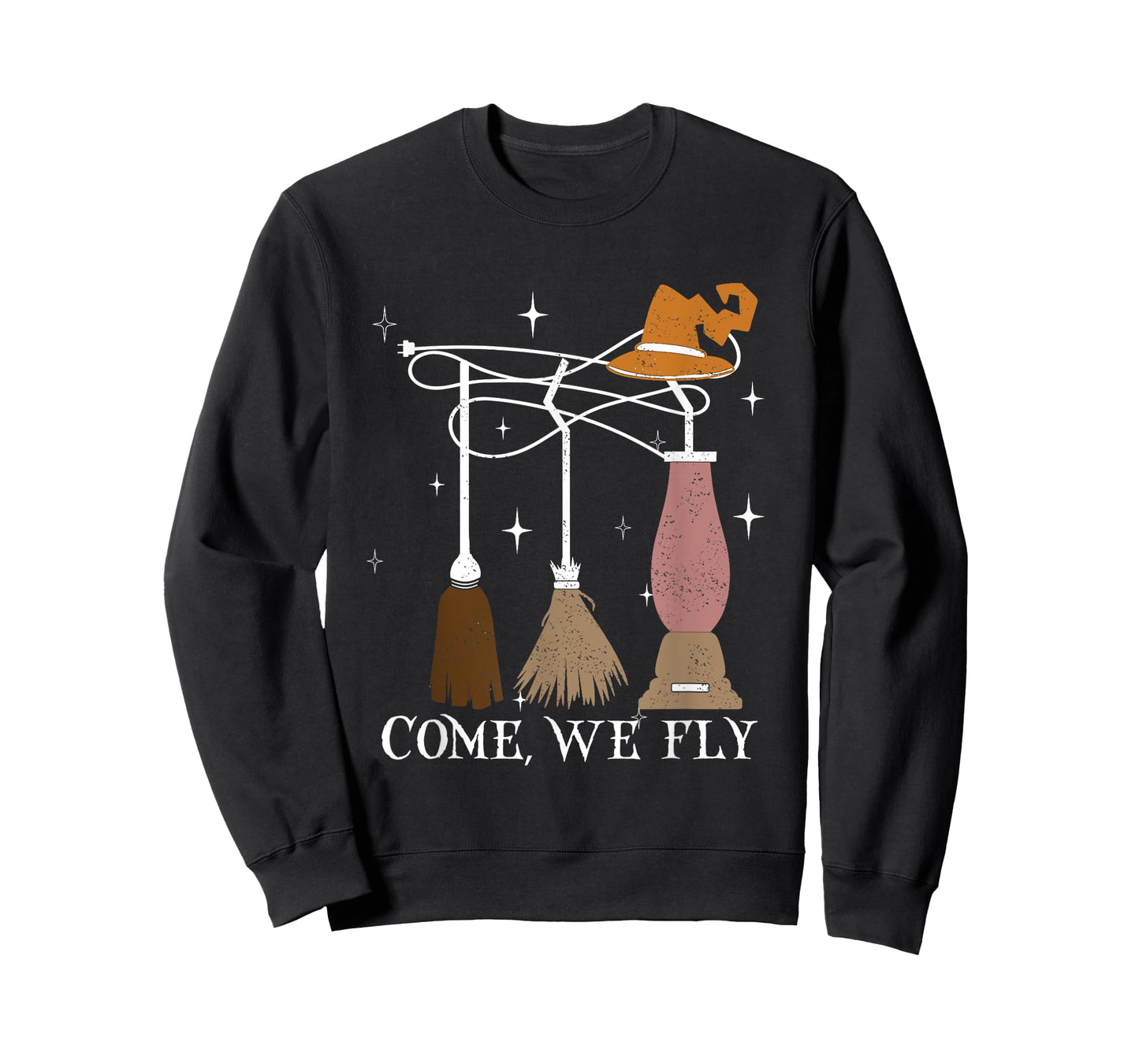 Come We Fly Funny Happy Halloween Witch T-Shirt