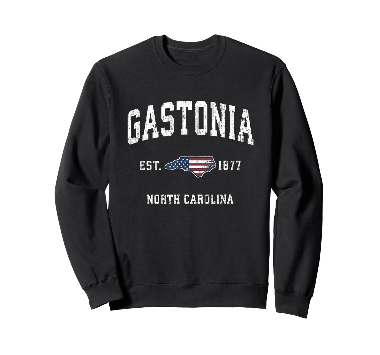 Gastonia North Carolina NC Vintage American Flag Design T-Shirt for Women Kids Men