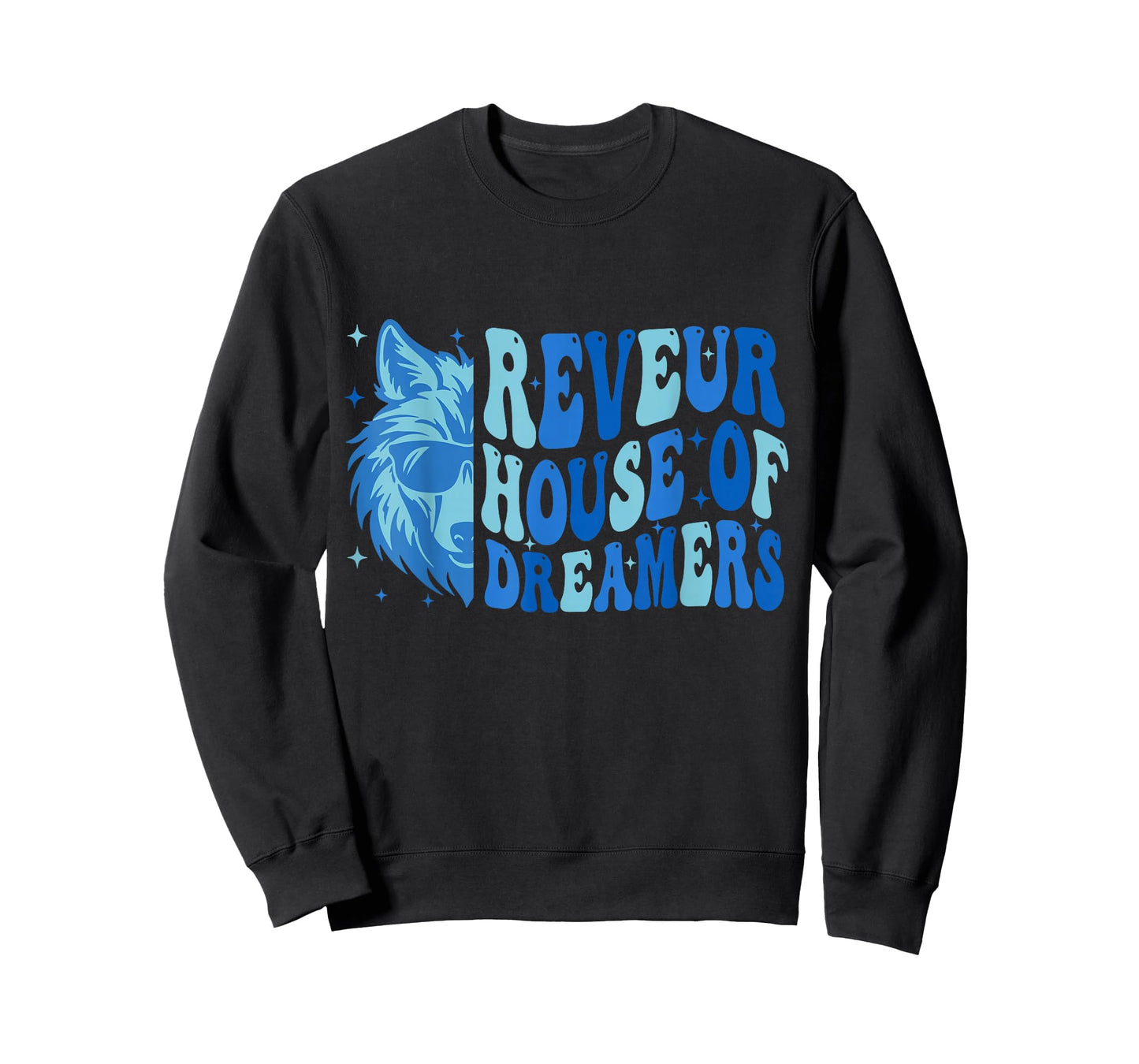 Retro Reveur House of Dreamers Blue Wolf Team Spirit T-Shirt