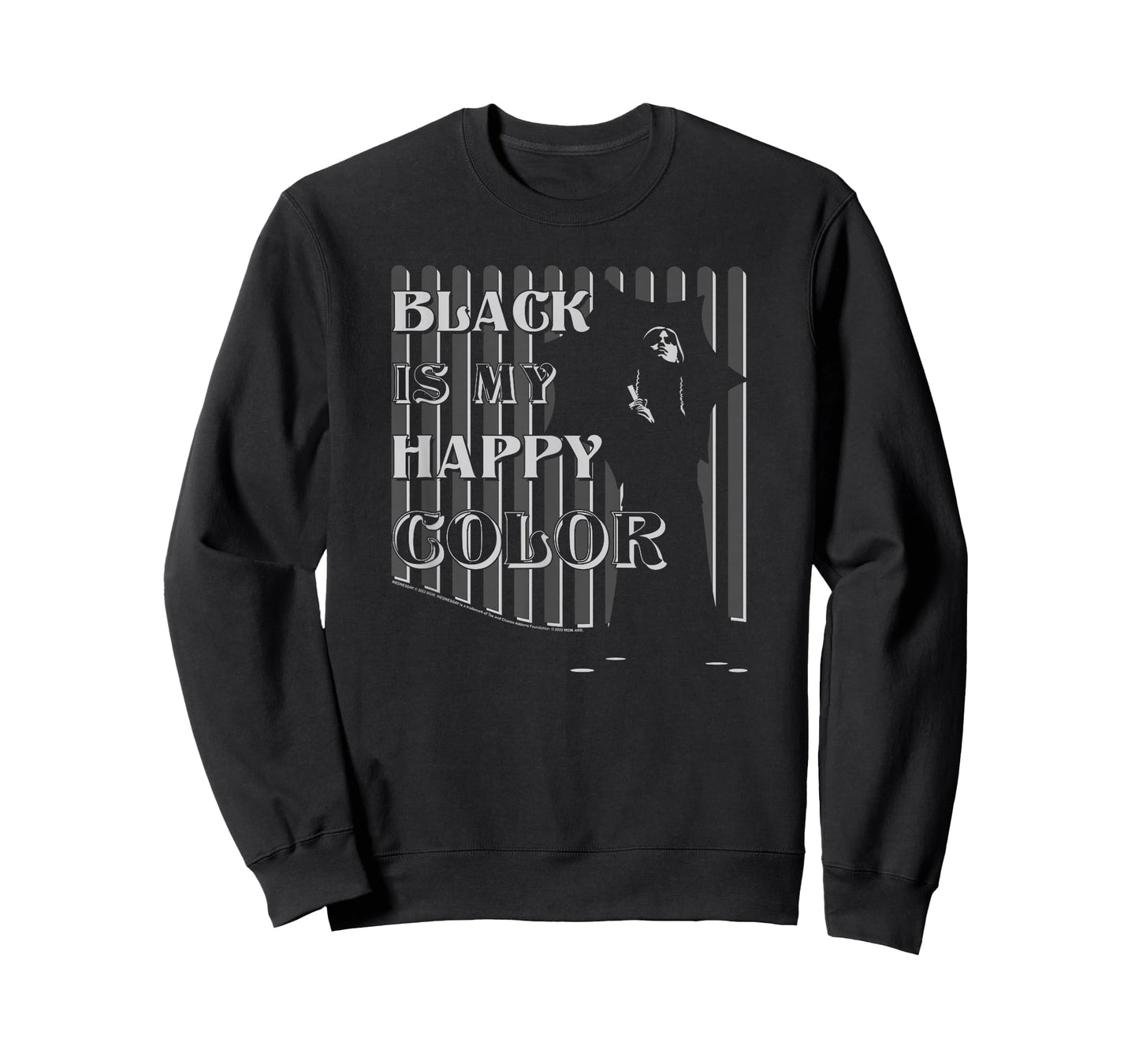 Wednesday Black Is My Happy Color Silhouette Poster T-Shirt