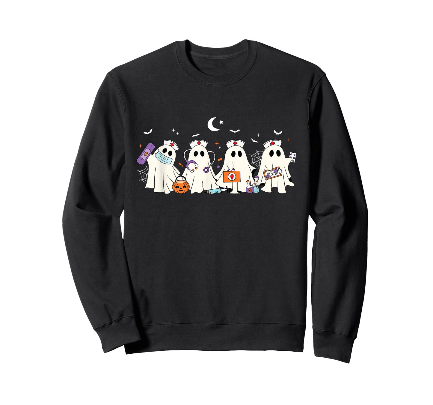 Boo Boo Crew Nurse Halloween Ghost Nurse Spooky Nurse ER T-Shirt