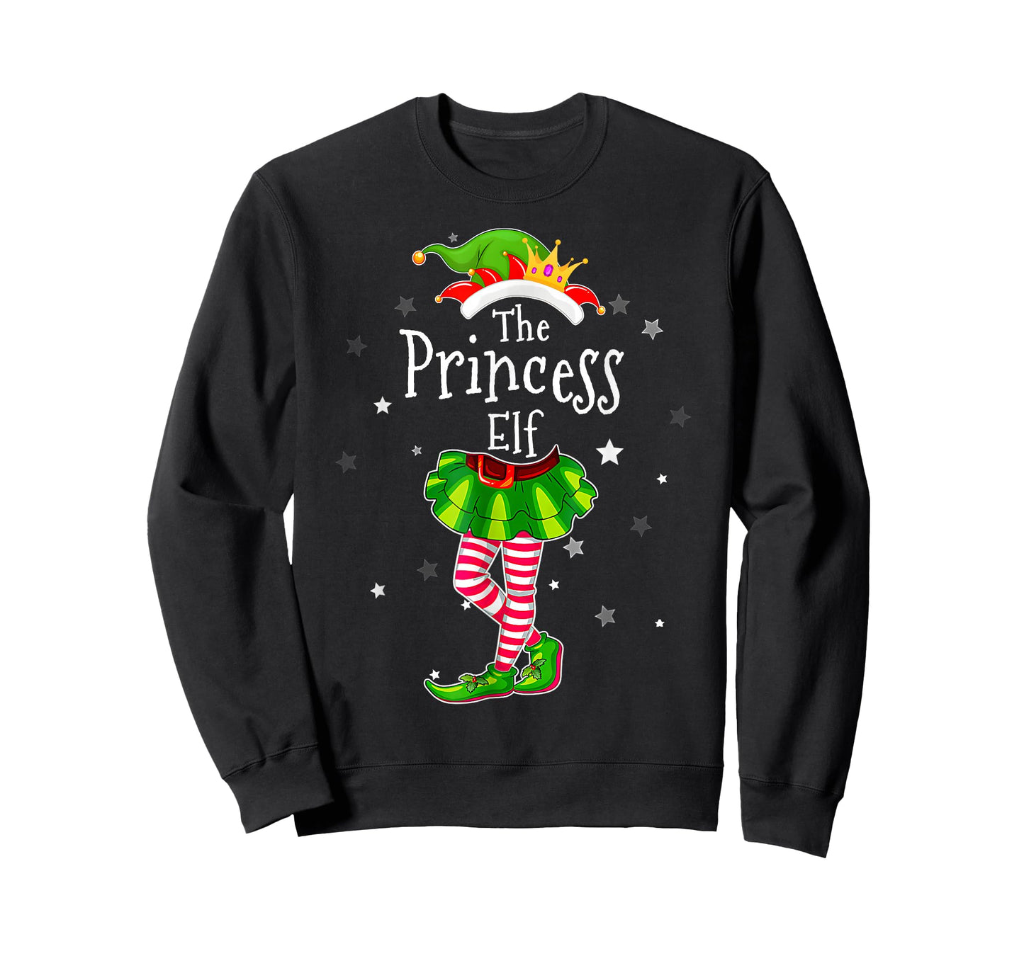 Princess Cute Elf Matching Family Group Christmas Party Girl T-Shirt