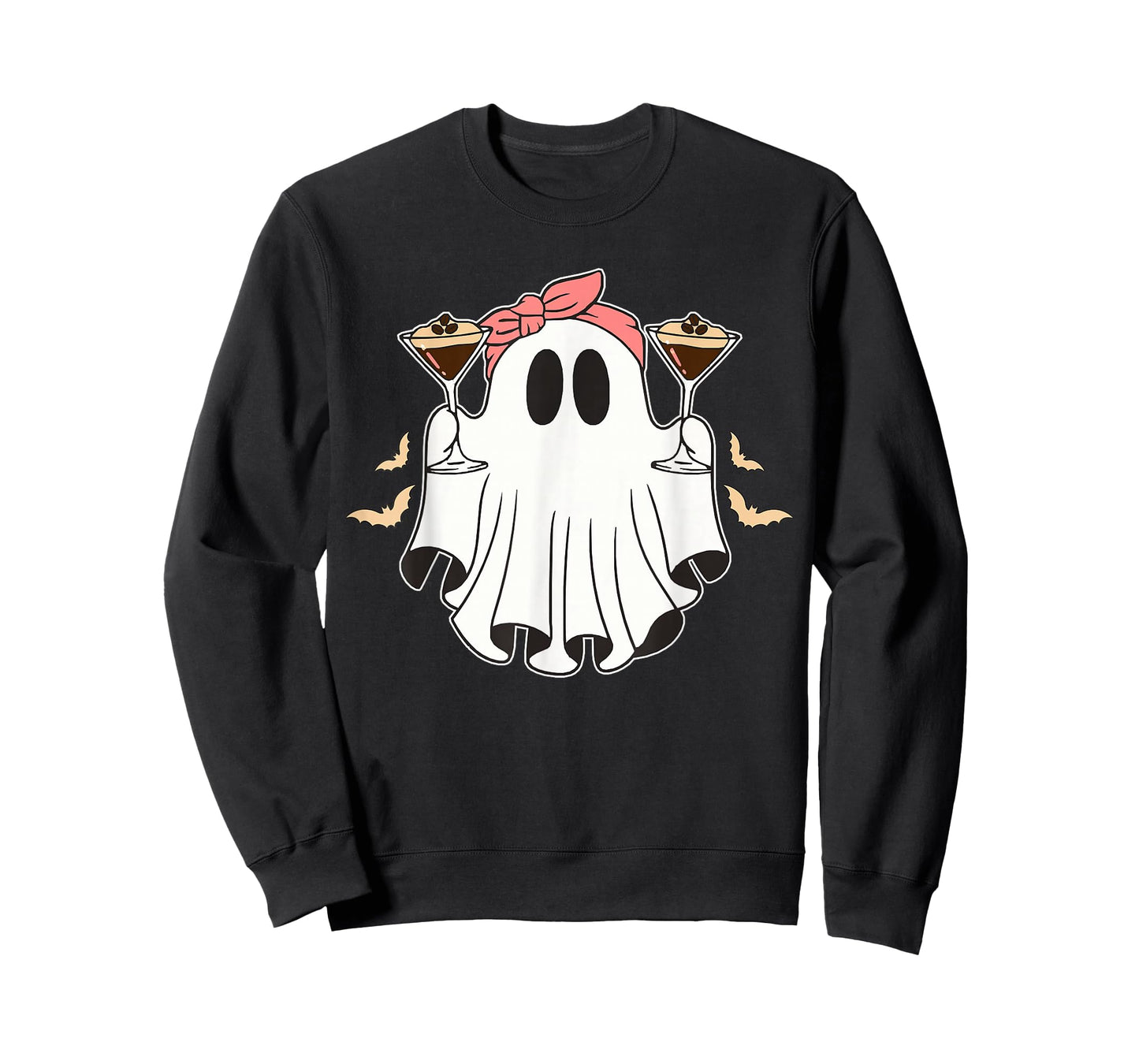 Cute Halloween Ghost Holding an Espresso Martini T-Shirt