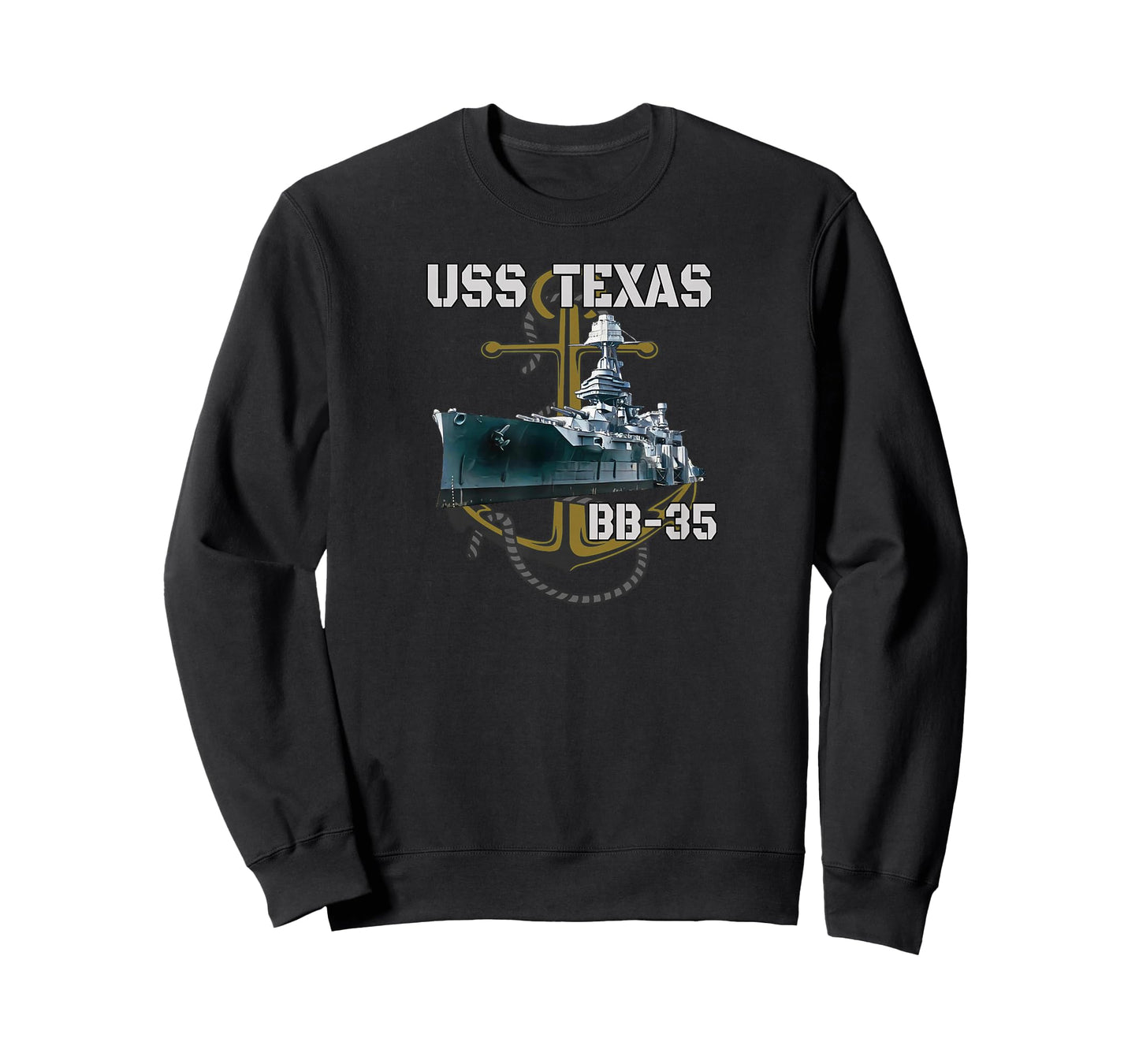 USS Texas BB-35 Battleship American WW1 Warship WW2 Veterans T-Shirt