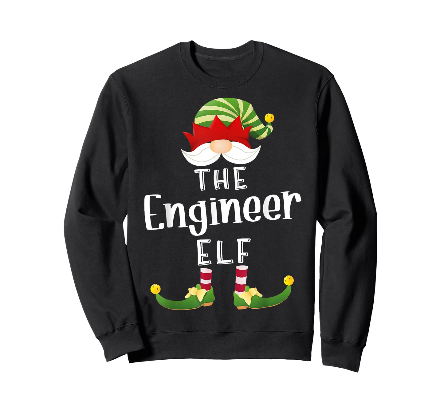 Engineer Elf Group Christmas Funny Pajama Party T-Shirt
