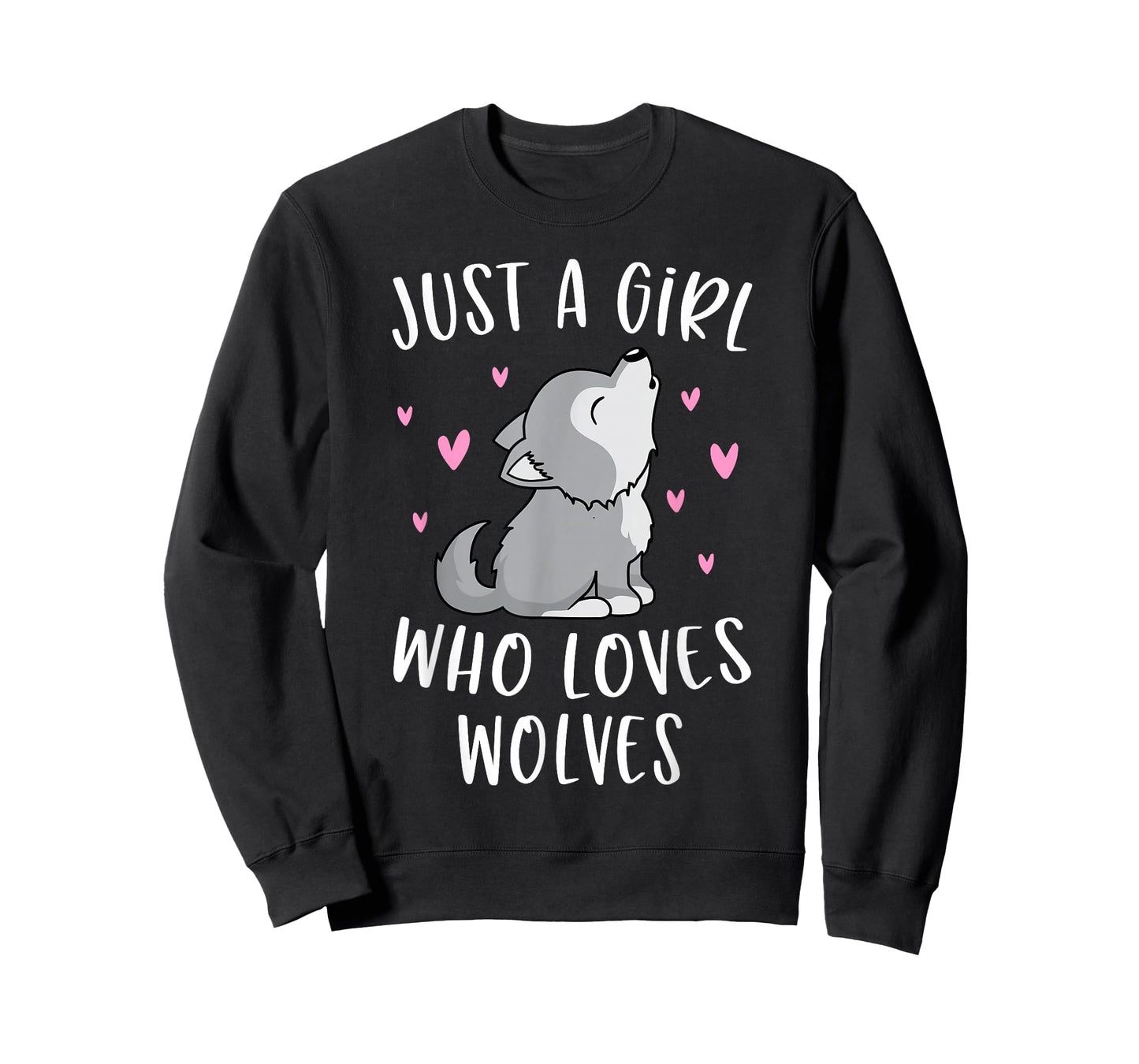 Cute Wolf Shirt For Girls Just A Girl Who Loves Wolves T-Shirt