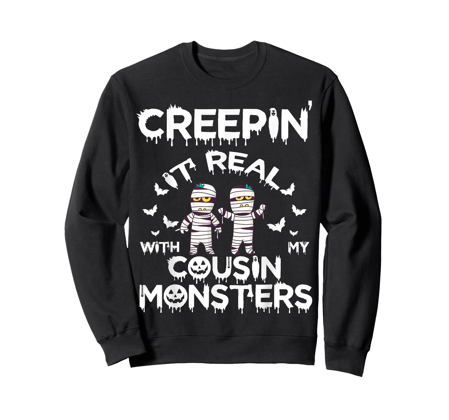 Creepin It Real Cousin Monster Funny Halloween Costume T-Shirt