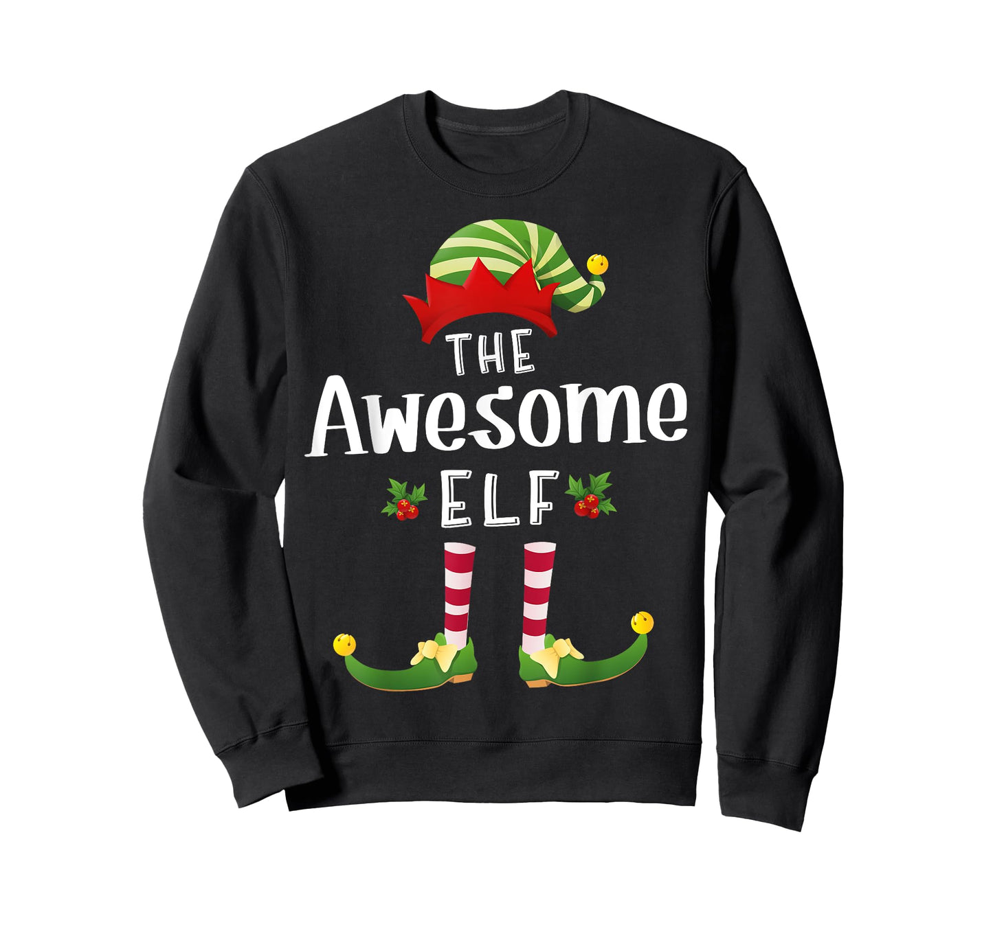 Awesome Christmas Elf Matching Pajama X-Mas Party T-Shirt