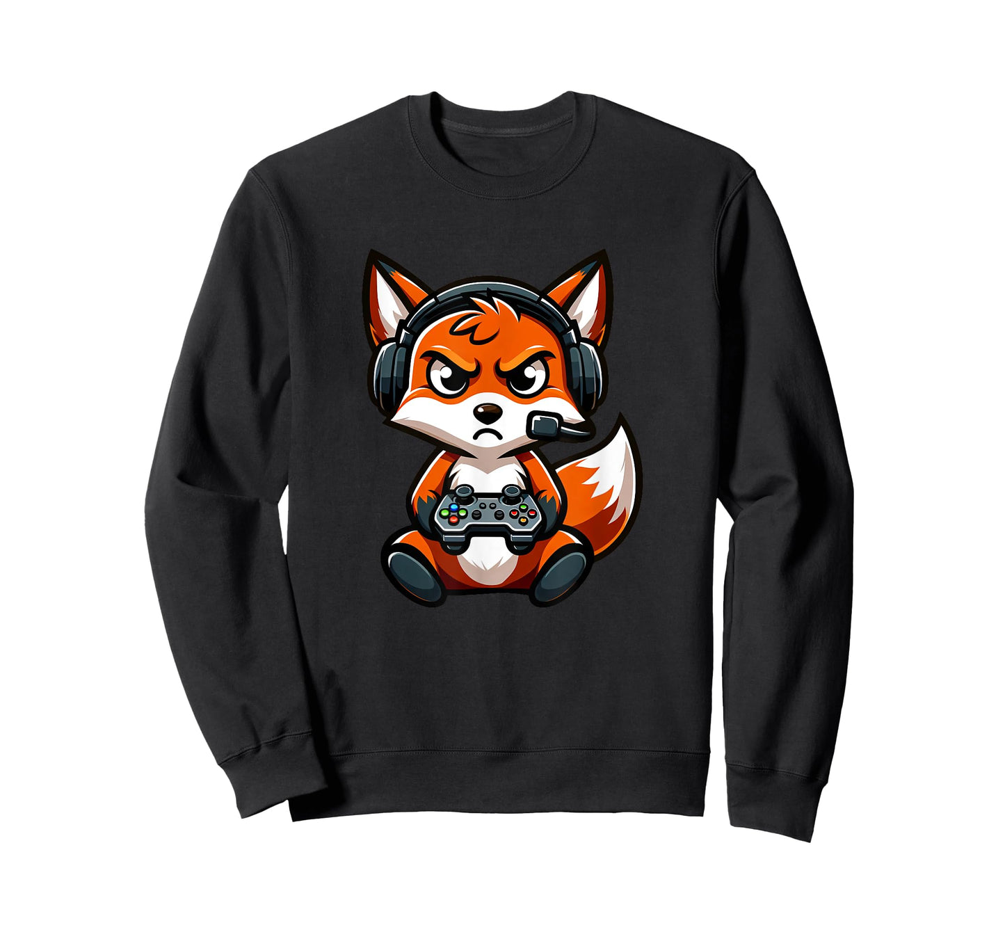 Cute Red Fox Gamer Video Games Funny Boys Girls Kids T-Shirt