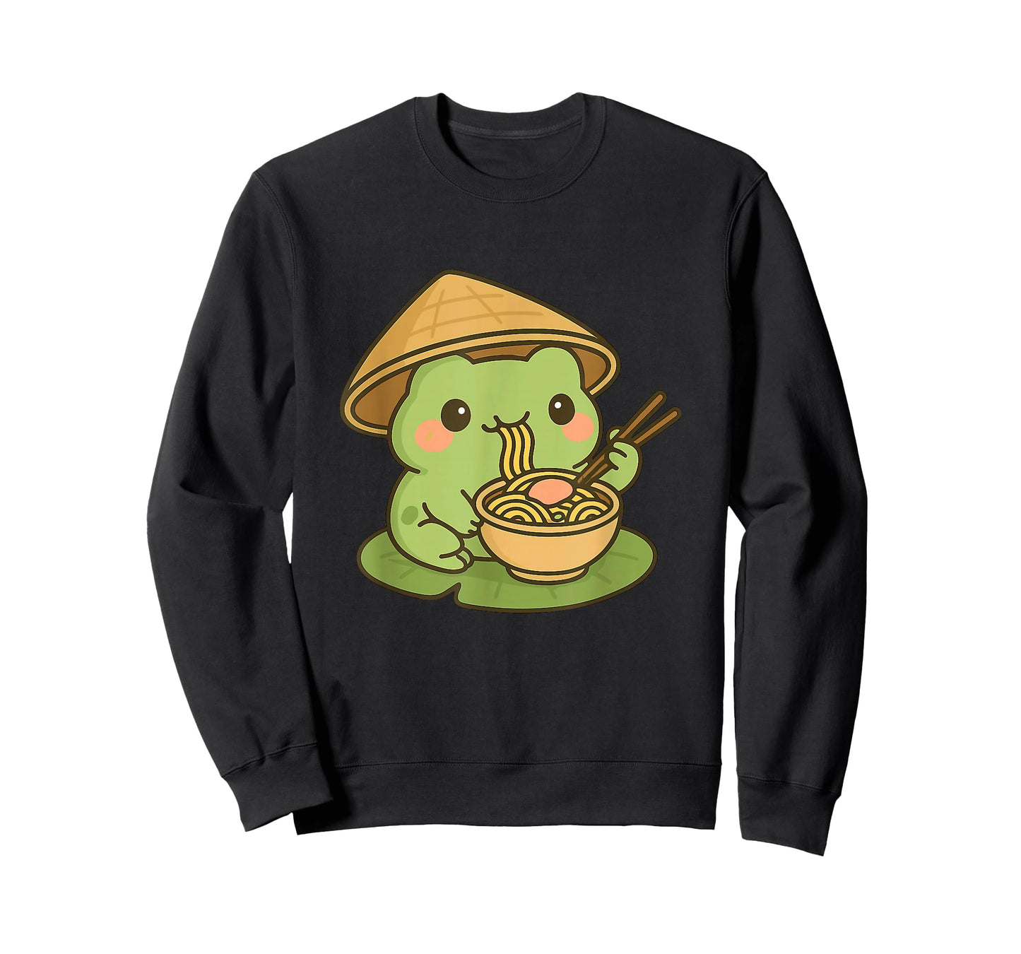 Cute Frog Eating Ramen Anime Japanese Gifts Men Women Kids T-Shirt