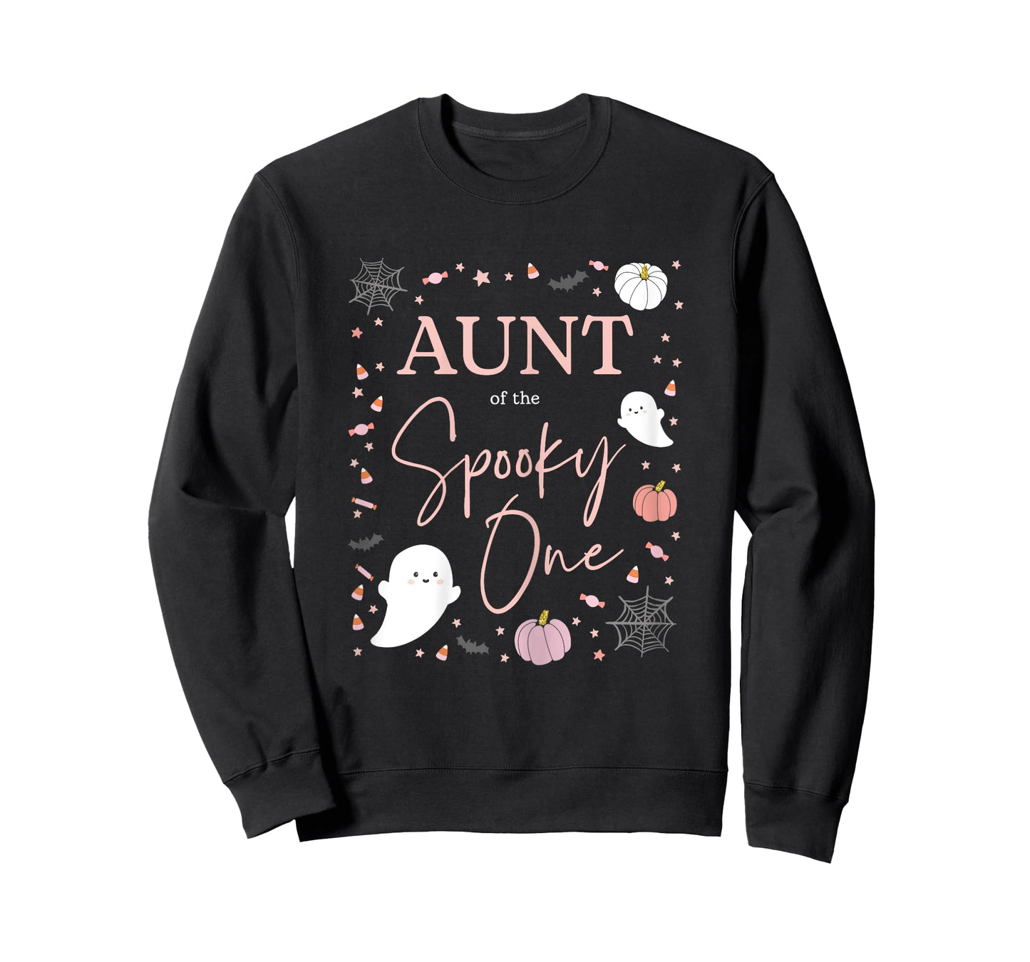 Aunt of the Spooky One Girl First Birthday Pink Halloween T-Shirt